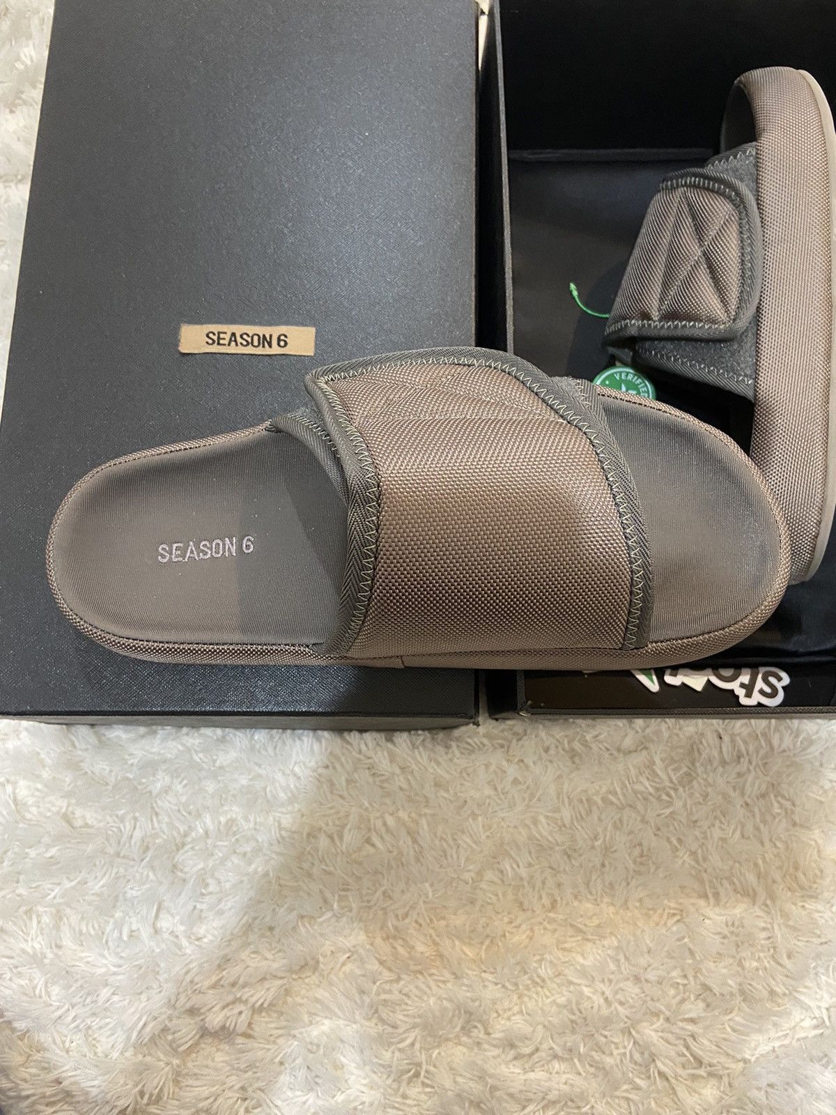 Yeezy season 6 slides for sale sales