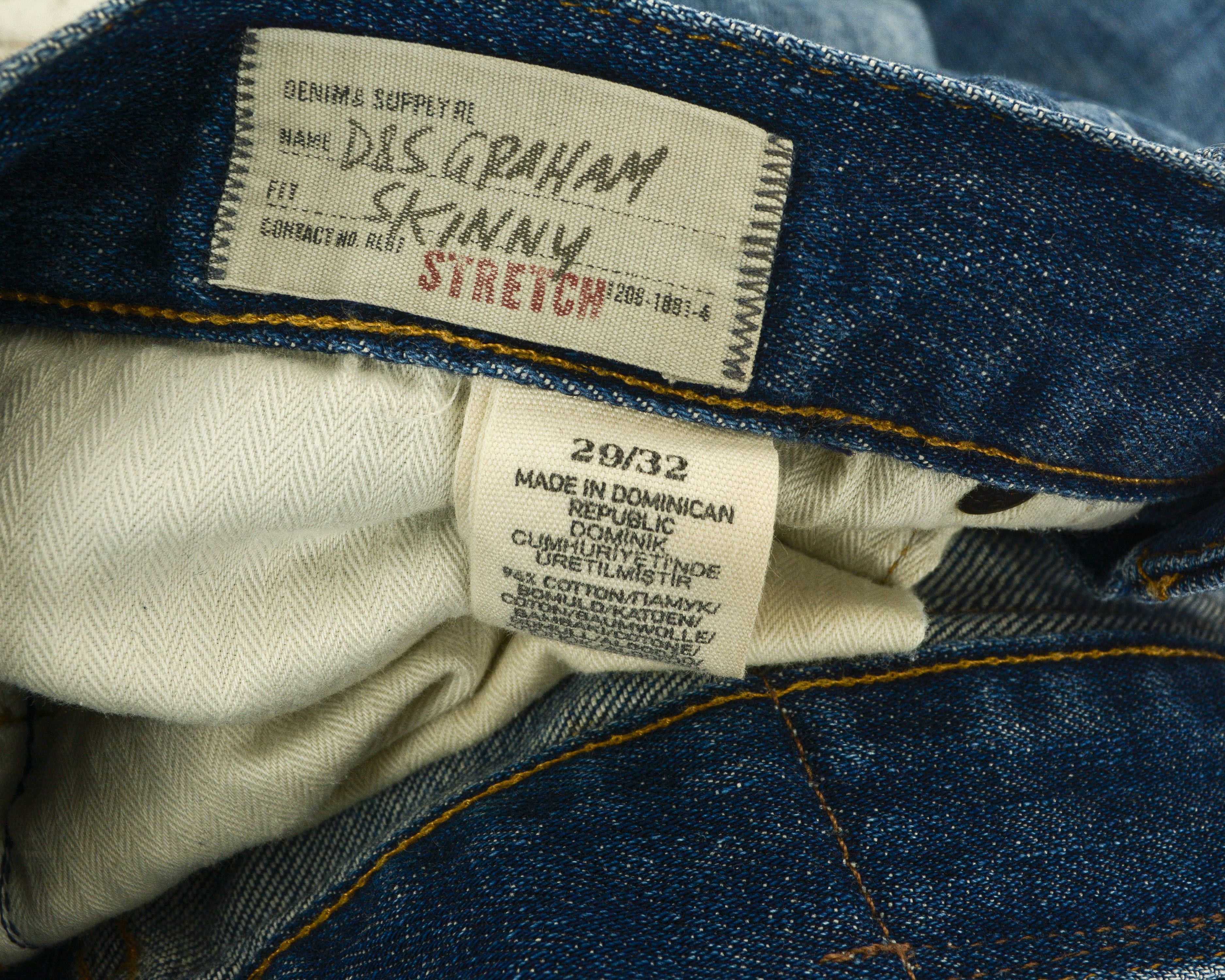 RRL Ralph Lauren DS Graham Skinny stretch distressed W29 L32 y2k jeans pants Size US 29 - 8 Thumbnail