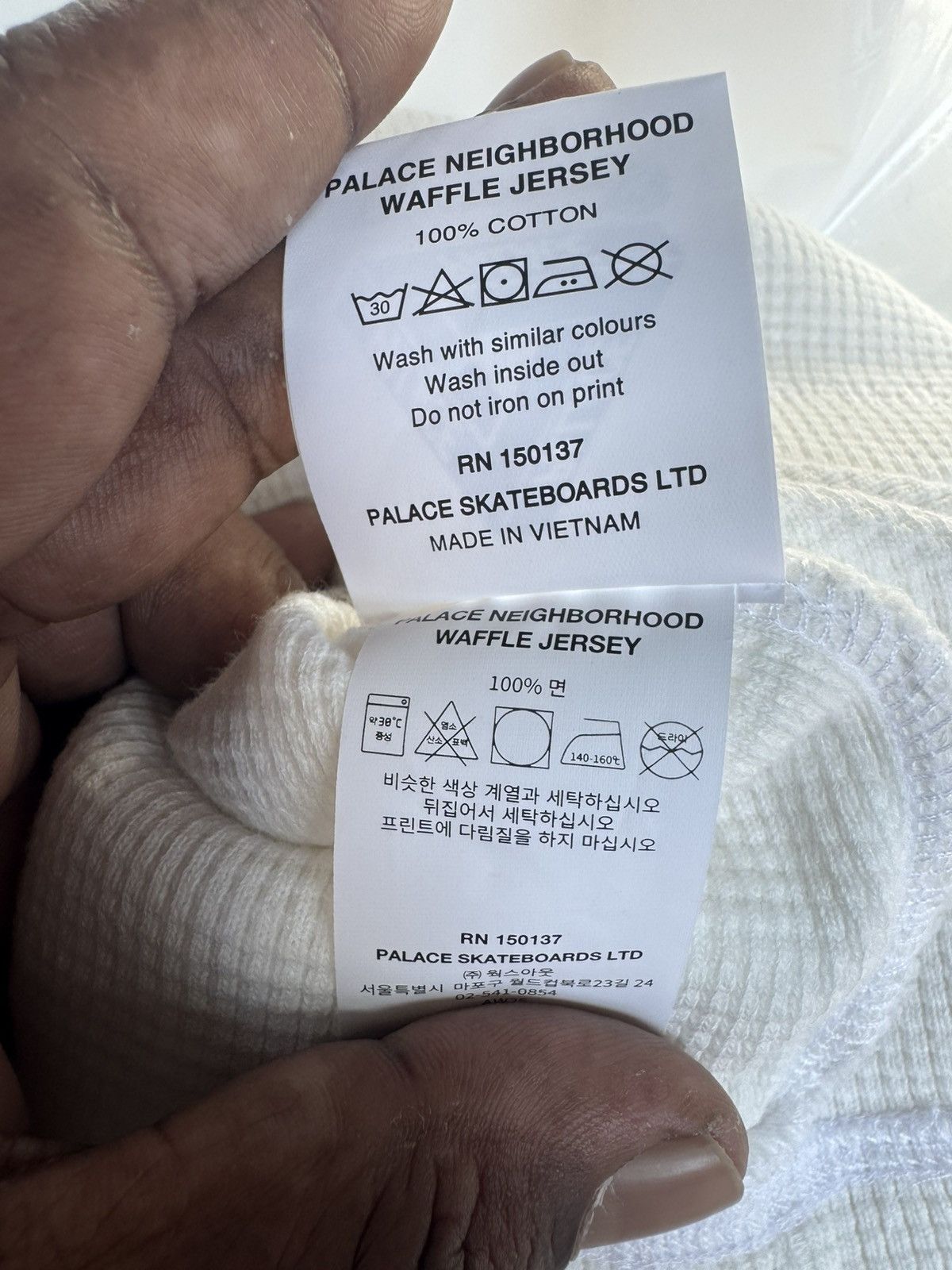 Palace Palace Neighborhood Waffle Jersey White | Grailed