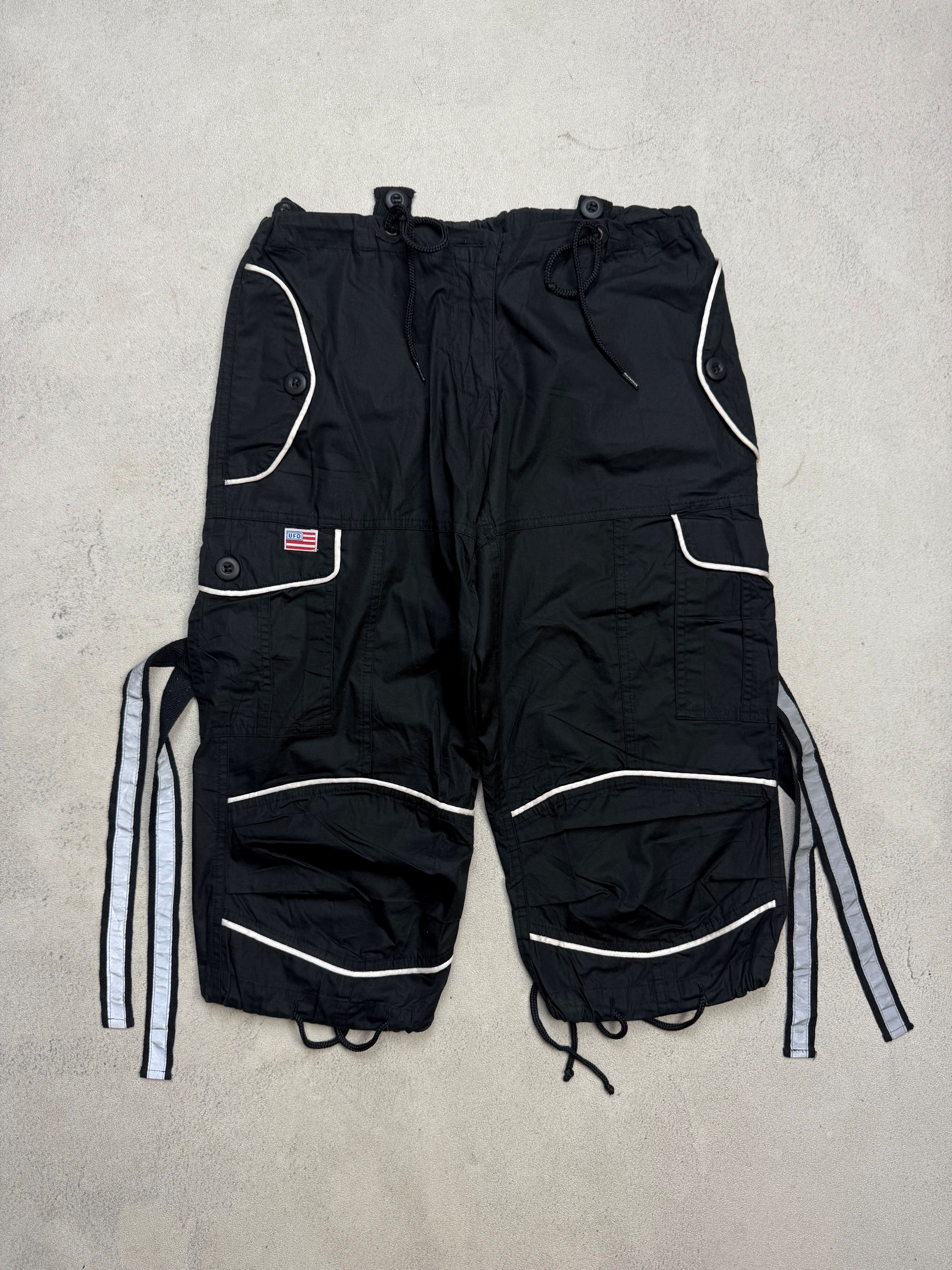 Japanese Brand UFO Multi Pocket Technical Cargo Cropped Pants Y2K Size 28" / US 6 / IT 42 - 1 Thumbnail