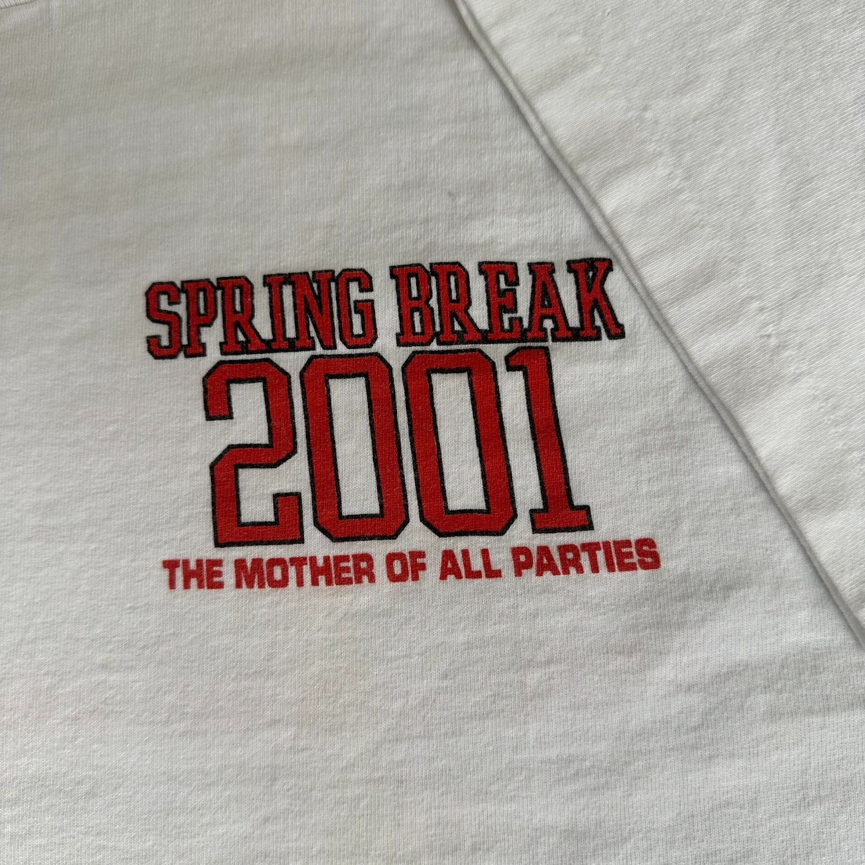 All Sport Vintage 2001 Spring Break Rules T-Shirt Boxy Y2K Single Stit Size US XL / EU 56 / 4 - 5 Thumbnail