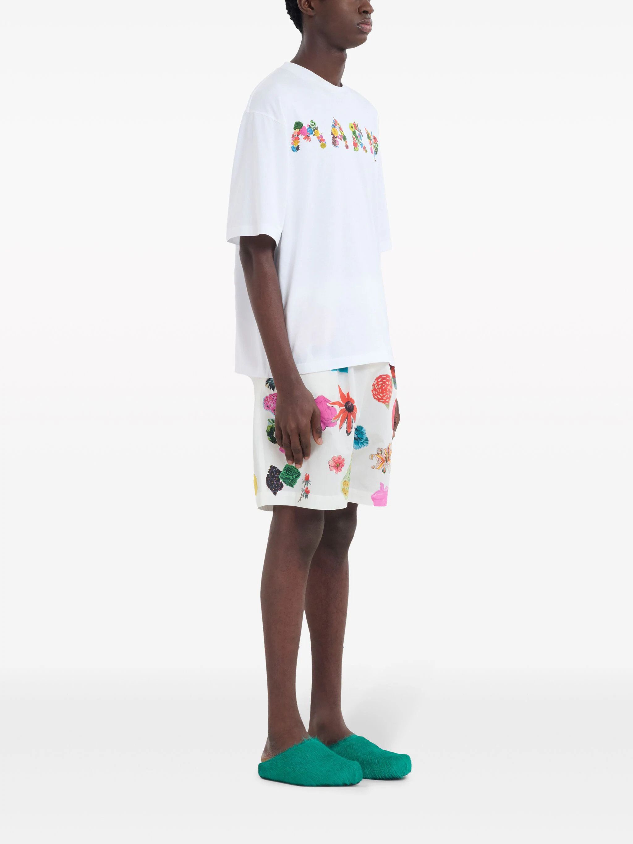 Marni gingham logo-print cotton t-shirt Size US L / EU 52-54 / 3 - 2 Thumbnail