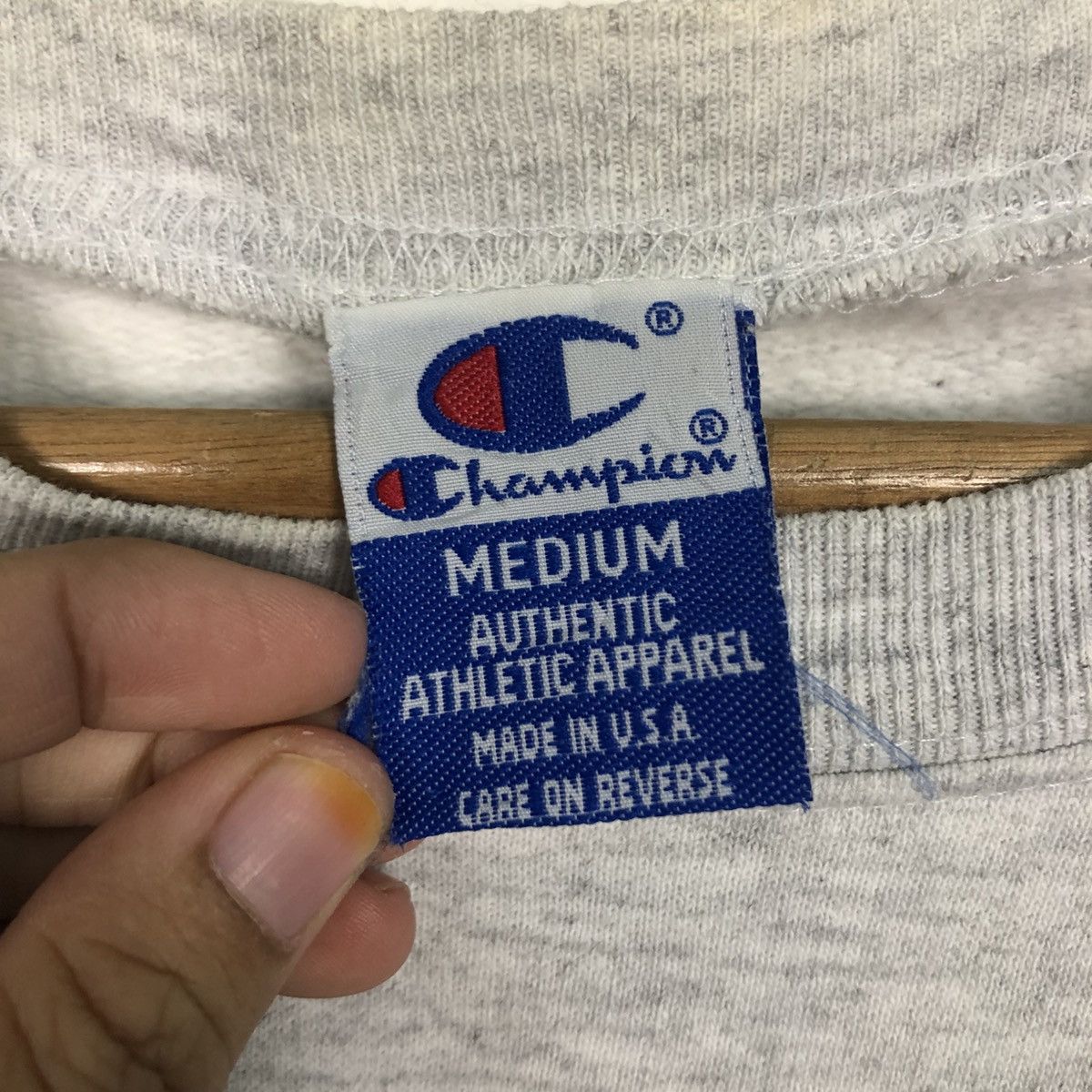 Vintage 📌Vintage Sweatshirt Crewneck Champion Big Logo Size US M / EU 48-50 / 2 - 14 Thumbnail
