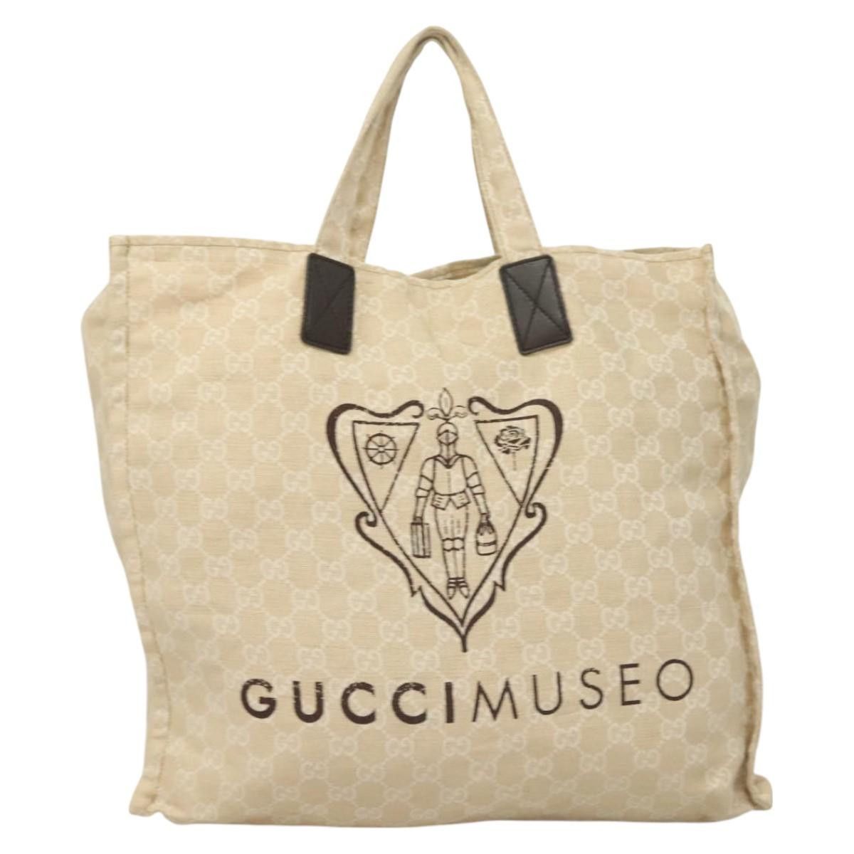 Gucci GUCCI GG Canvas Museum Hand Bag Beige Size ONE SIZE - 2 Thumbnail