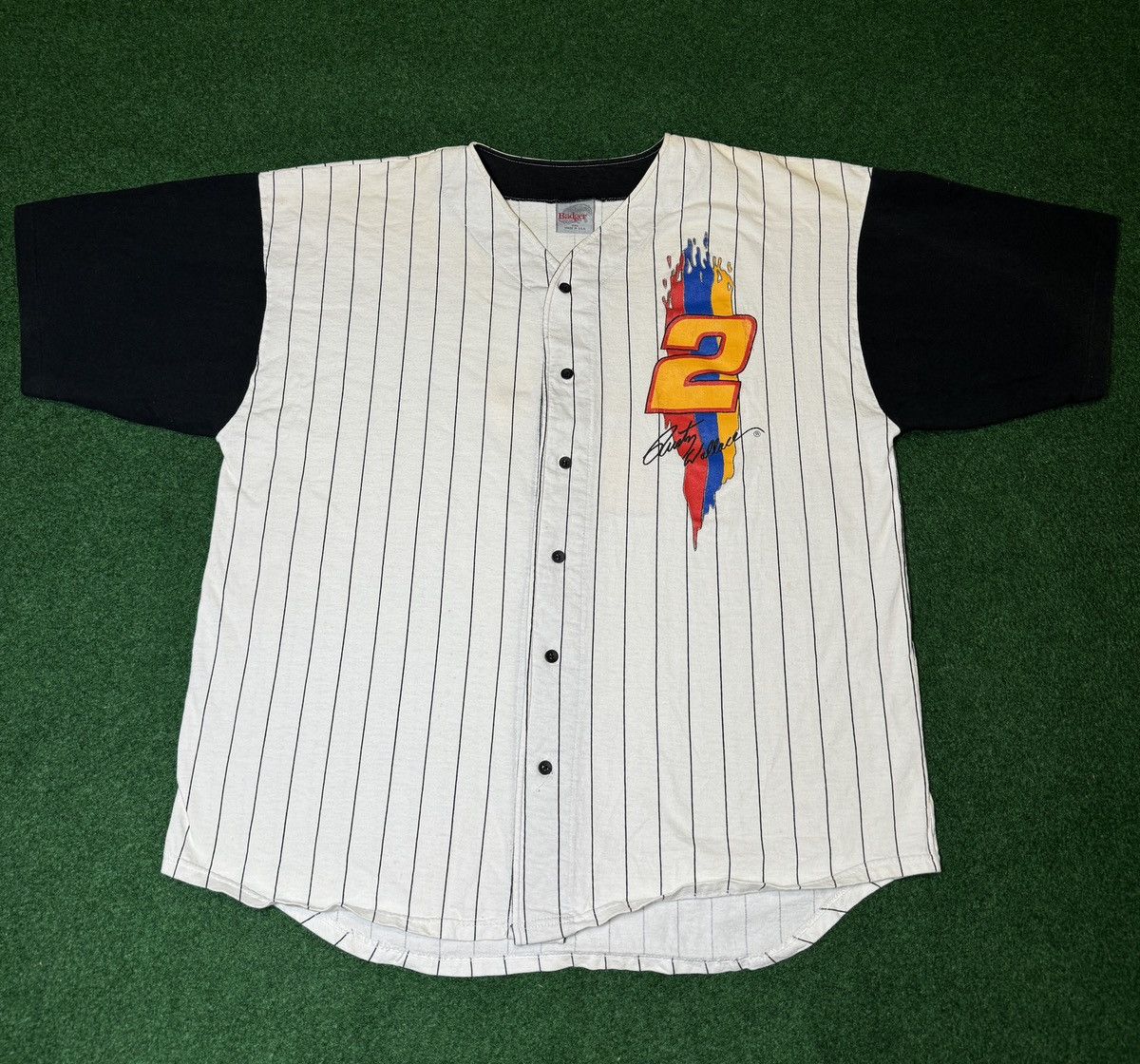 NASCAR × Vintage Vintage 90s RARE Rusty Wallace #2 Nascar Baseball Jersey Size US XXL / EU 58 / 5 - 3 Thumbnail
