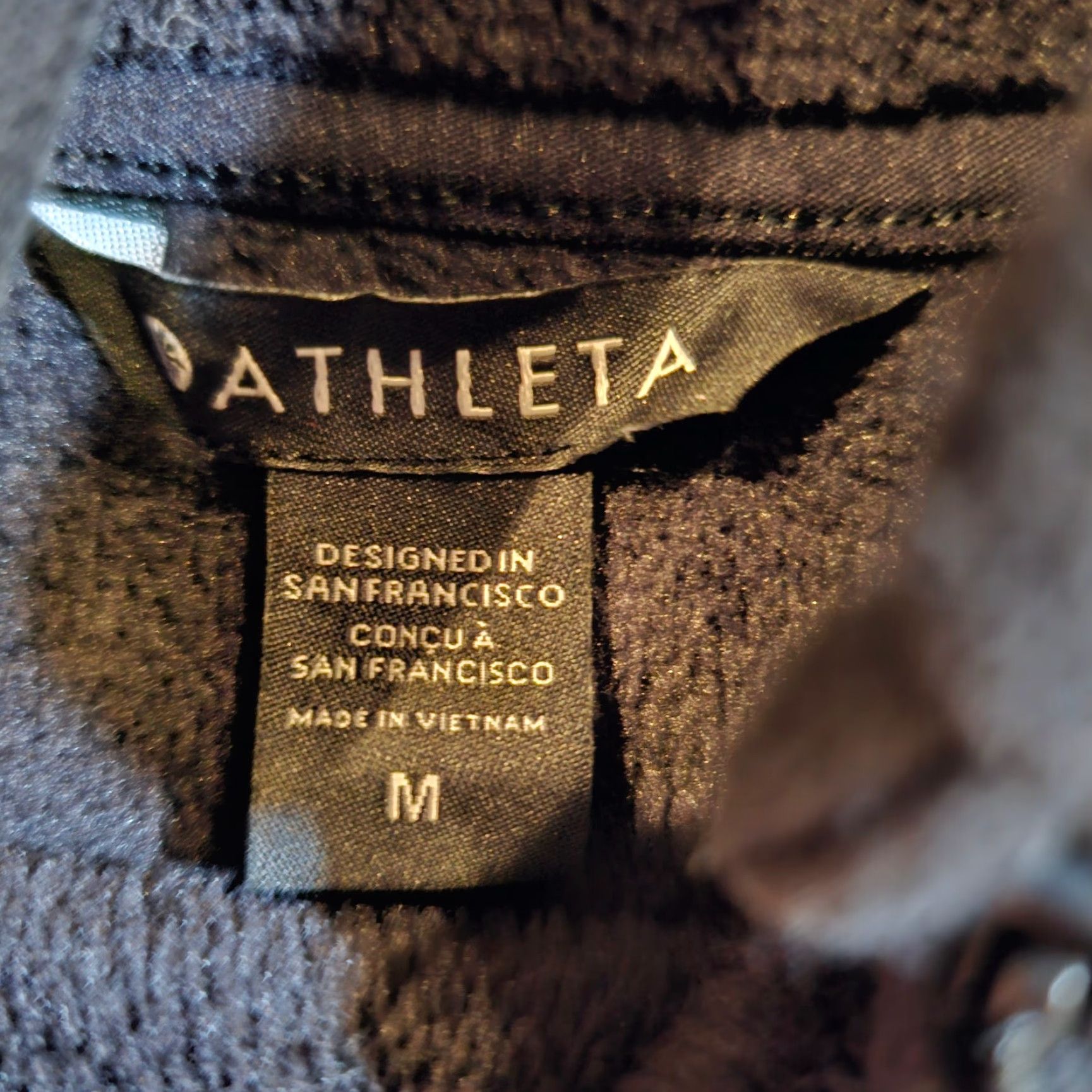 Athleta Athleta Sweater Womens Medium Black Cozy Karm Asym Open Zipper Casual Size M / US 6-8 / IT 42-44 - 3 Thumbnail