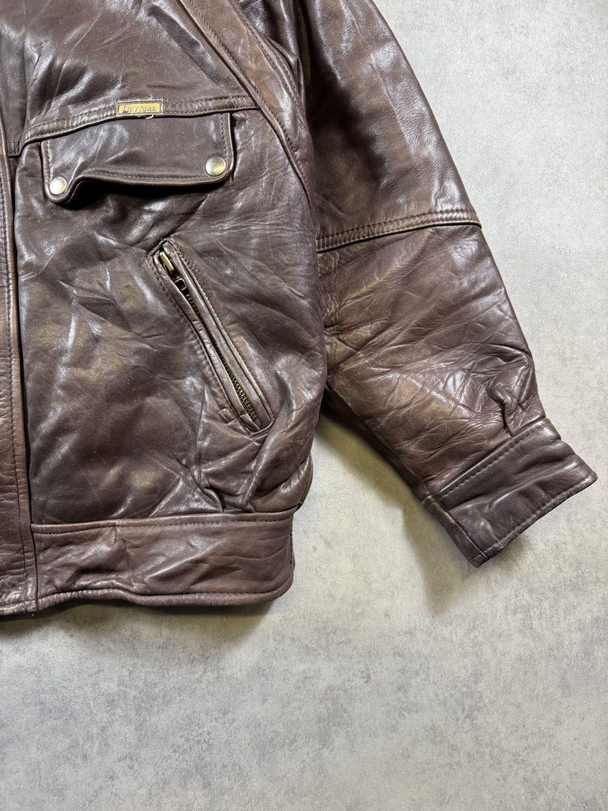 Daytona Daytona Vintage Leather Jacket Size US L / EU 52-54 / 3 - 3 Thumbnail
