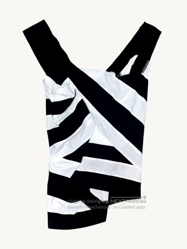 Junya Watanabe Junya Watanabe Black and White Striped Top Vest Size S / US 4 / IT 40 - 2 Thumbnail