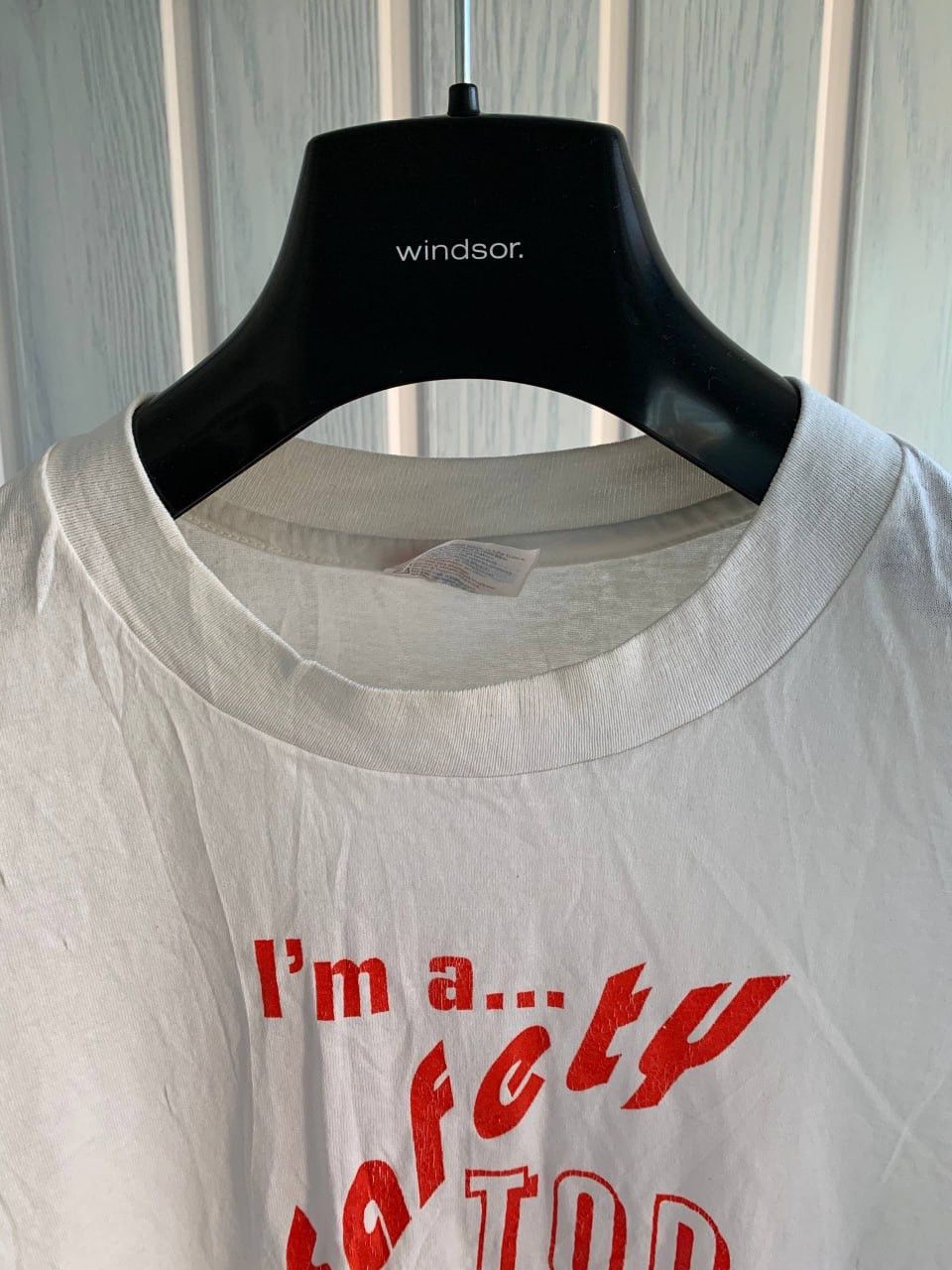 Vintage Vintage 1990 I`m A Safety Top Gun USA Hanes T-Shirt Size US M / EU 48-50 / 2 - 6 Thumbnail