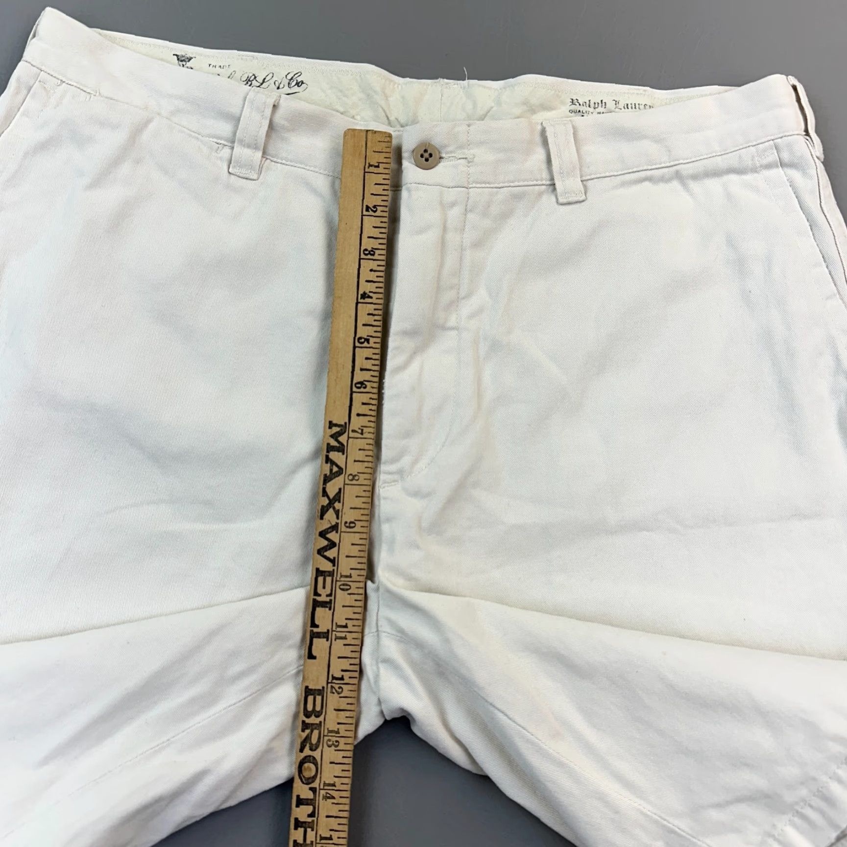Polo Ralph Lauren Vintage Polo Ralph Lauren Shorts Mens 36 Beige 9" Gi Fit Flat Front Chino Preppy Size US M / EU 48-50 / 2 - 3 Thumbnail