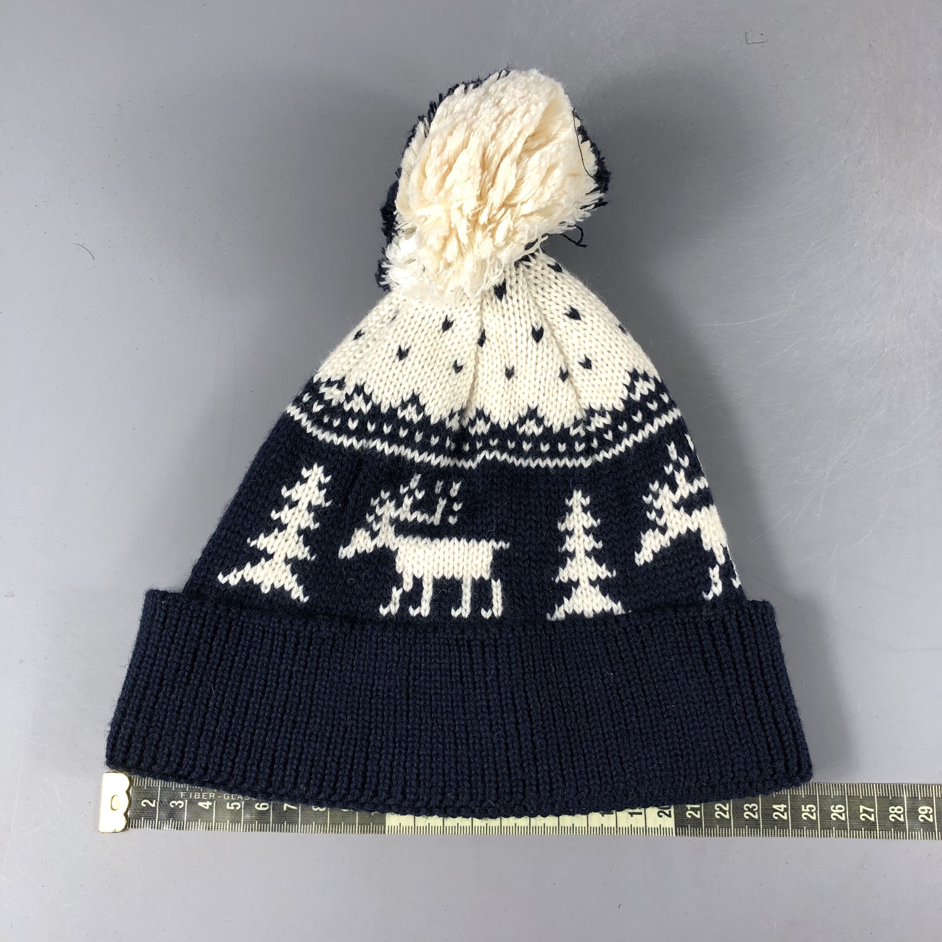 Journal Standard × Vintage Journal Standard Fair Isle Beanie Snow Hat Snow Cap -D1242 Size ONE SIZE - 3 Thumbnail