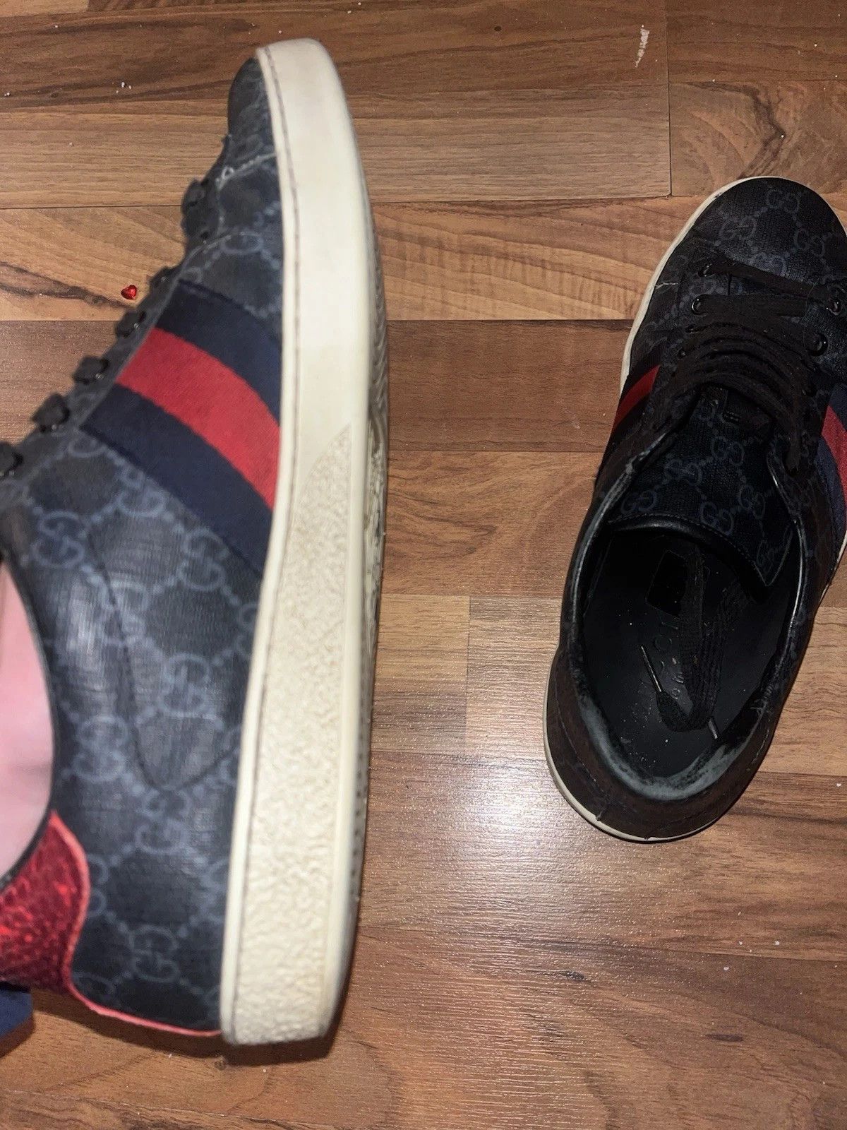 Gucci Gucci Ace Sneakers Monogram GG Black 9 Low Tops Size US 9 / EU 42 - 3 Thumbnail