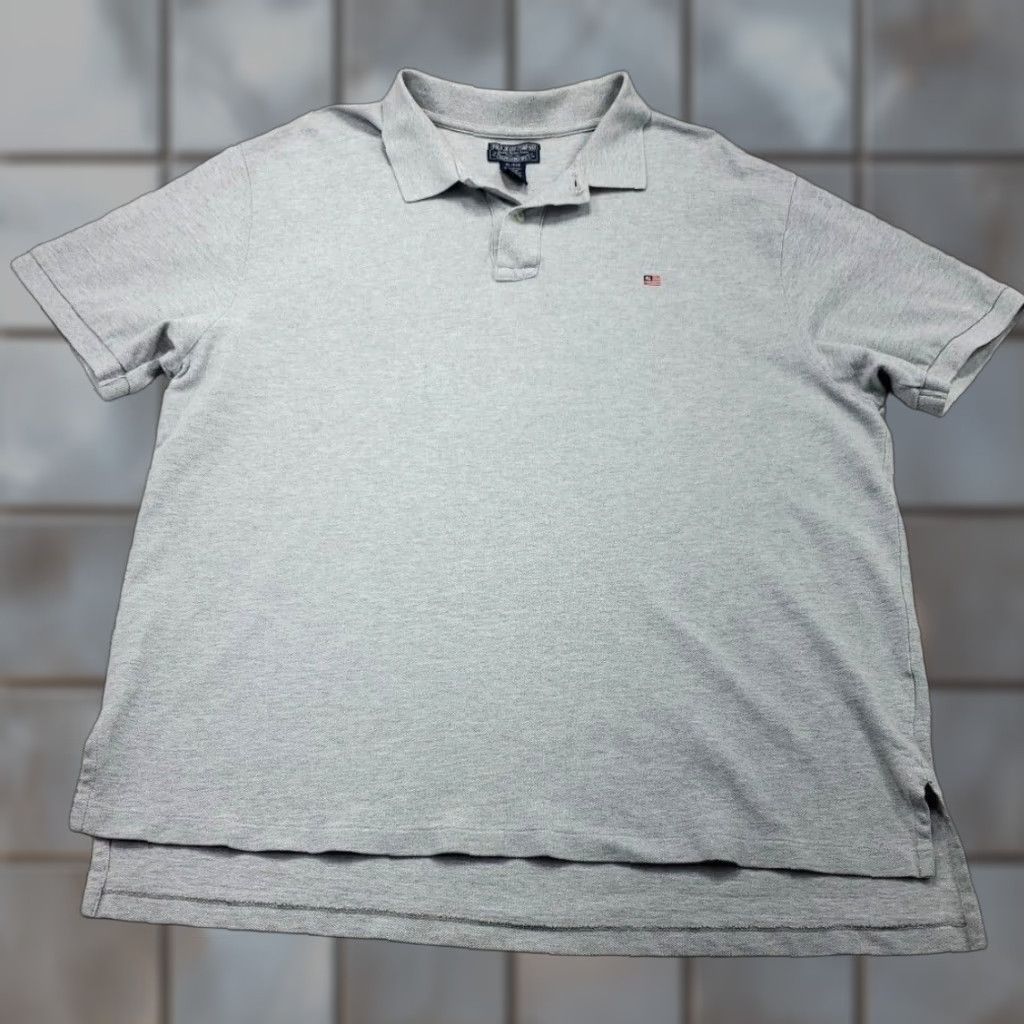 Ralph Lauren Polo Jeans Company Shirt Mens XL Gray Cotton American Flag RL Logo Rugby Shirt Size US XL / EU 56 / 4 - 1 Thumbnail