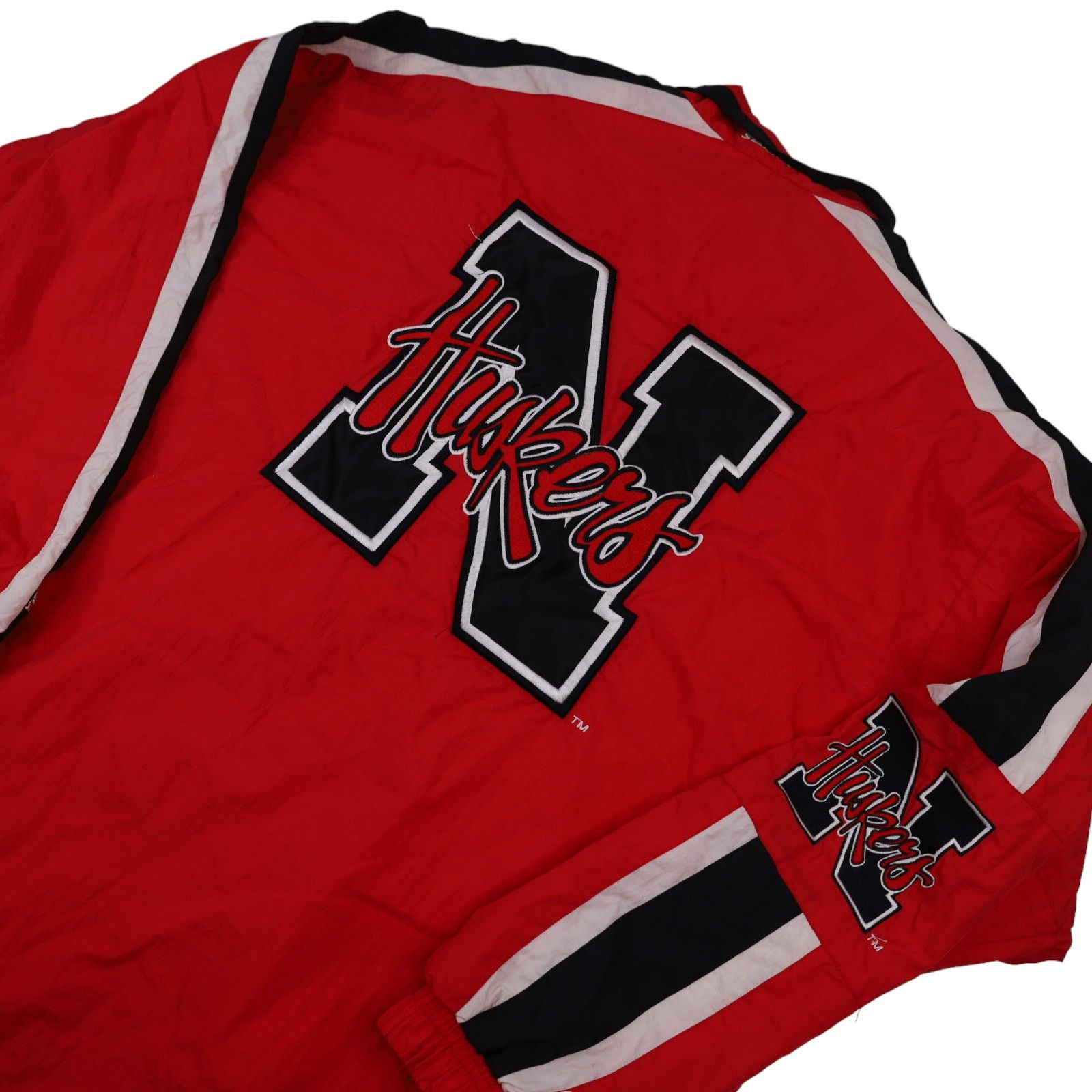 NCAA × Starter × Vintage Vintage Starter Nebraska Huskers Windbreaker Jacket Size US L / EU 52-54 / 3 - 12 Thumbnail