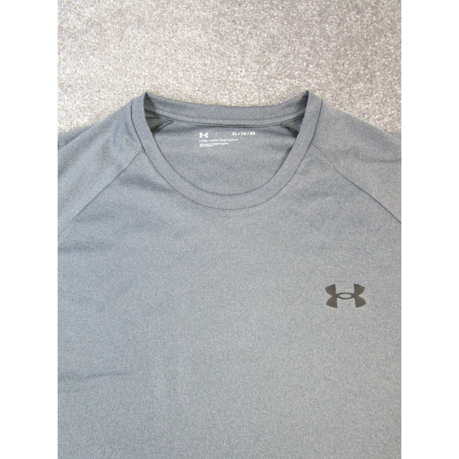 Under Armour Under Armour Shirt Mens XL Gray Running Pullover Crew Neck HeatGear Short Sleeve Activewear Size US XL / EU 56 / 4 - 2 Thumbnail