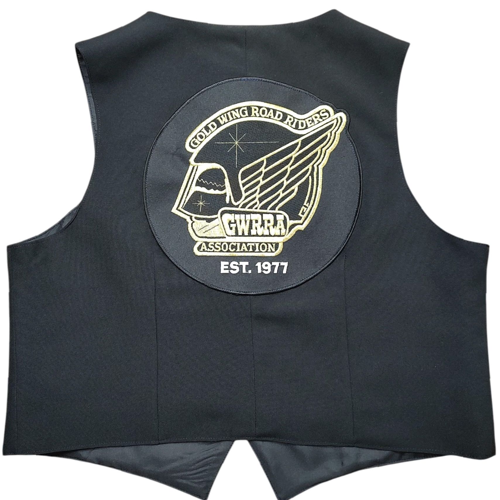 Goldwin VINTAGE 90s Gold Wing Road Riders Biker Patch Member Women's Large Vest Black Size L / US 10 / IT 46 - 2 Thumbnail