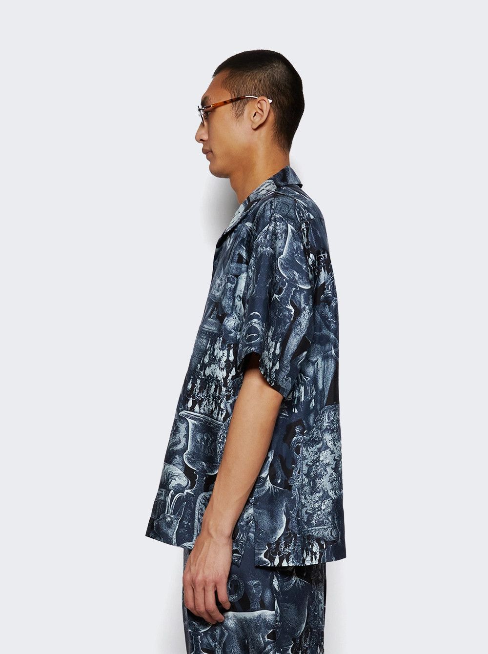 Givenchy o1mle0326 Hubert Objects Shirt in Blue Size US XS / EU 42 / 0 - 3 Thumbnail