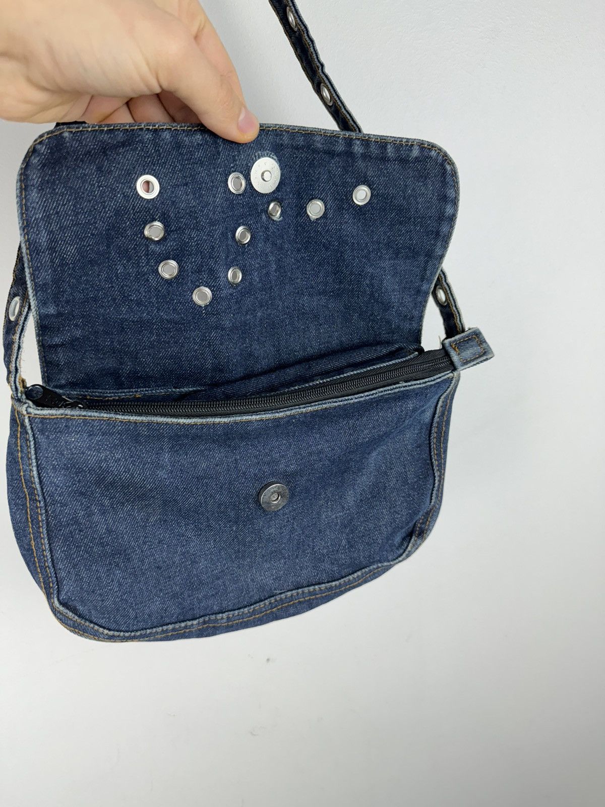 Evisu × Japanese Brand Denim shoulder bag Evisu y2k original casual luxury item Size ONE SIZE - 4 Thumbnail