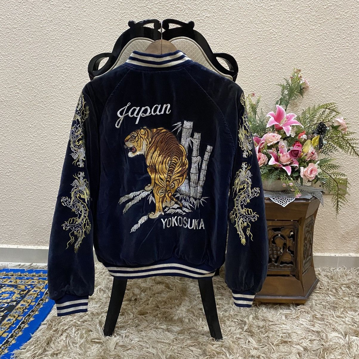 Japanese Brand ☀️Vintage Sukajan embroidered logo velvet japan jaket Size US M / EU 48-50 / 2 - 1 Thumbnail