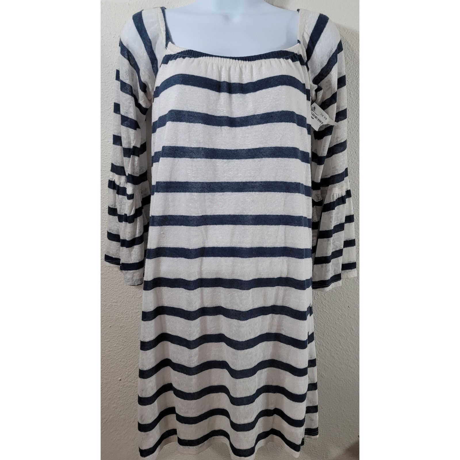Other VaVa Joy Han Blue White Stripe Lined Shift Dress Small NWT Size S / US 4 / IT 40 - 1 Thumbnail