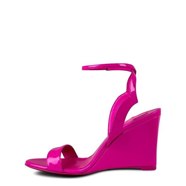 Christian Louboutin Patent 100mm Leather Wedge Sandals Size US 8 / IT 38 - 3 Thumbnail