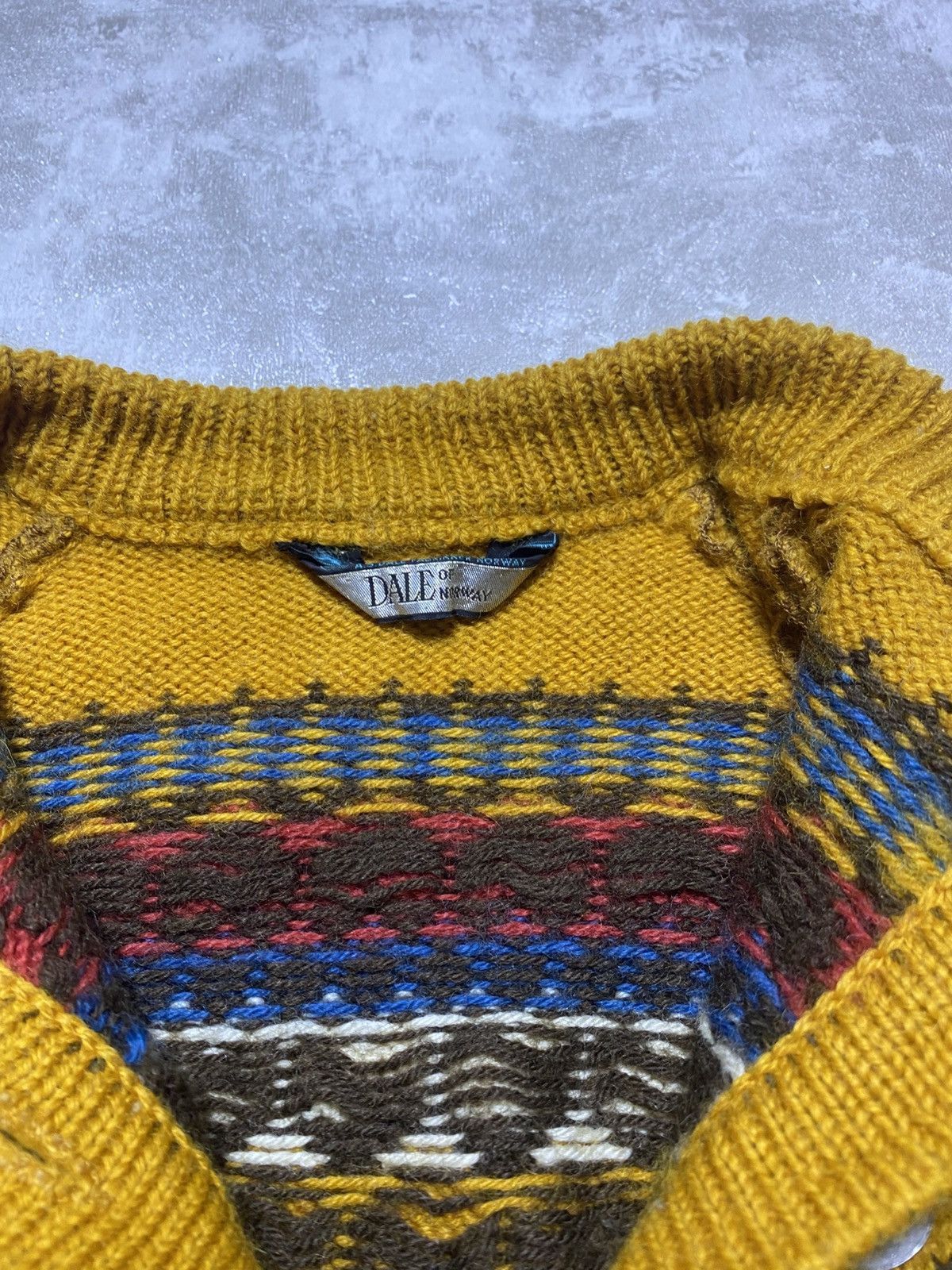 Dale Of Norway Dale of Norway Vintage Mustard Fair Isle Wool Cardigan Size US S / EU 44-46 / 1 - 4 Thumbnail