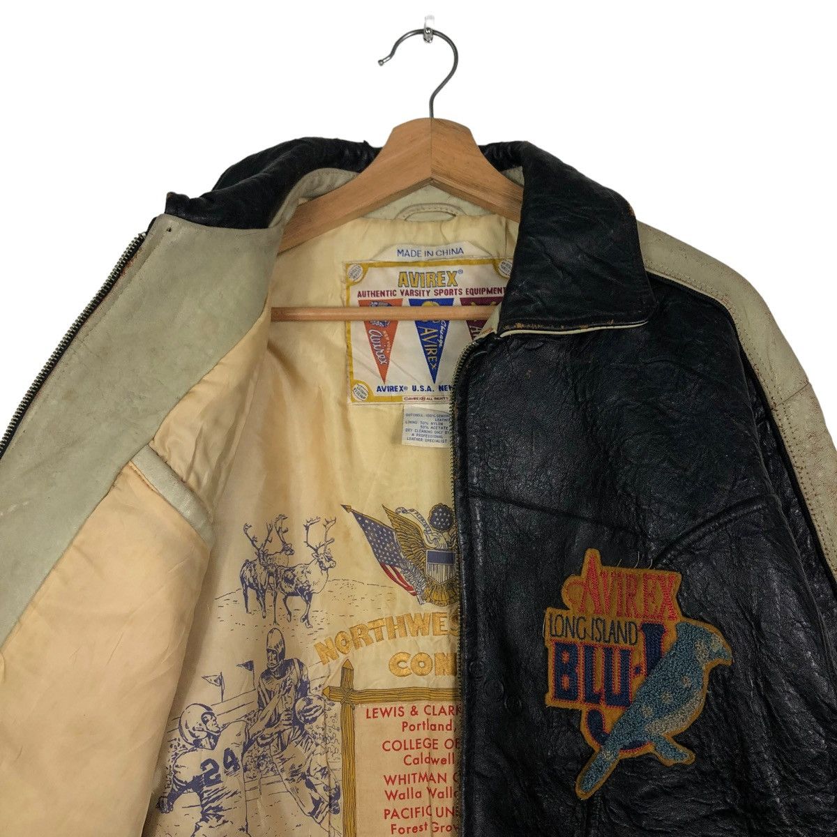 Avirex 🔥80’s Vintage Avirex Leather Varsity Jacket Size US S / EU 44-46 / 1 - 9 Thumbnail