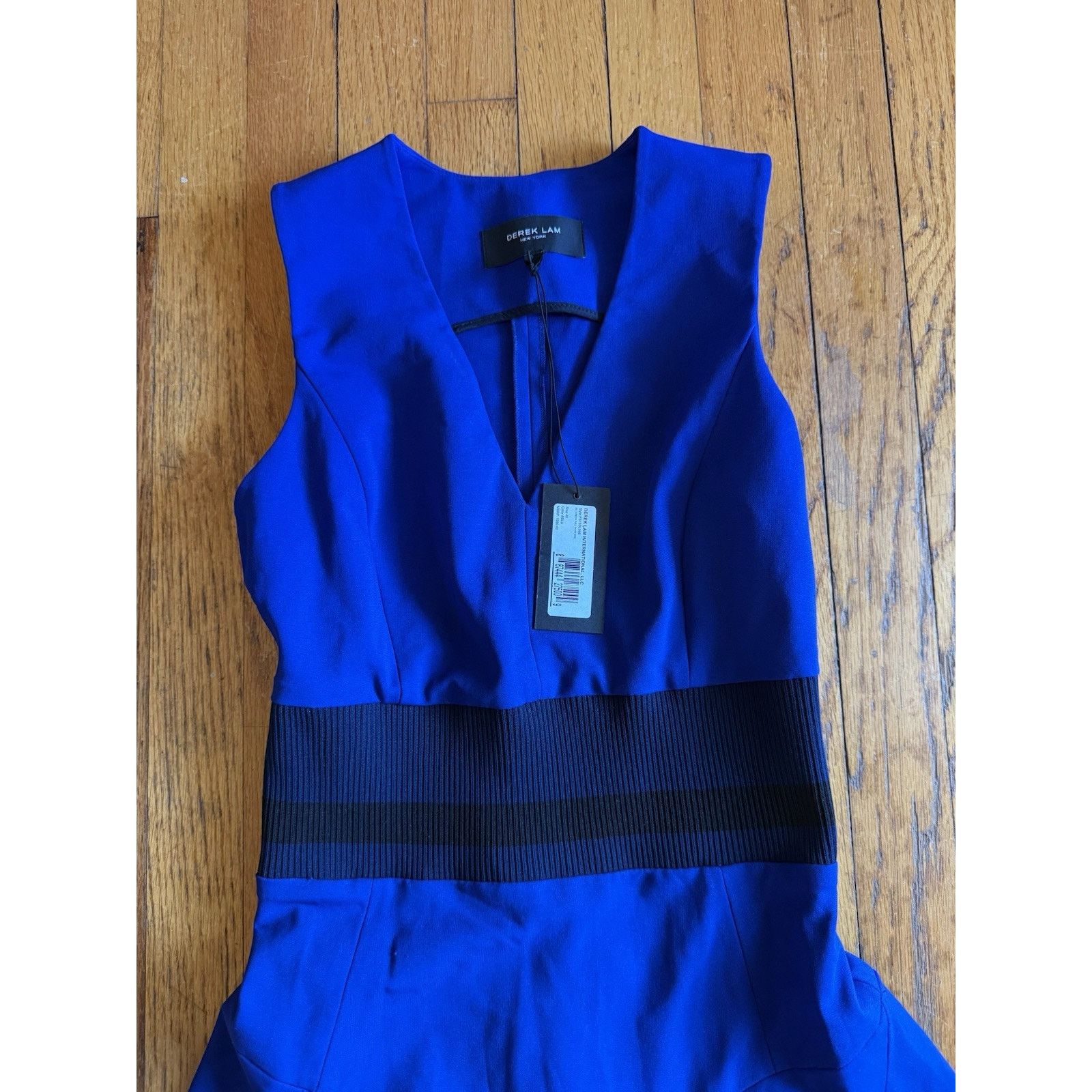 Other Derek Lam Womens Royal Blue V Neck Dress Size 4 NWT Size S / US 4 / IT 40 - 2 Thumbnail