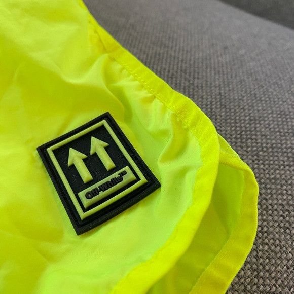 Off-White Off-White Yellow Nylon Running Shorts Size 27" / US 4 / IT 40 - 3 Thumbnail