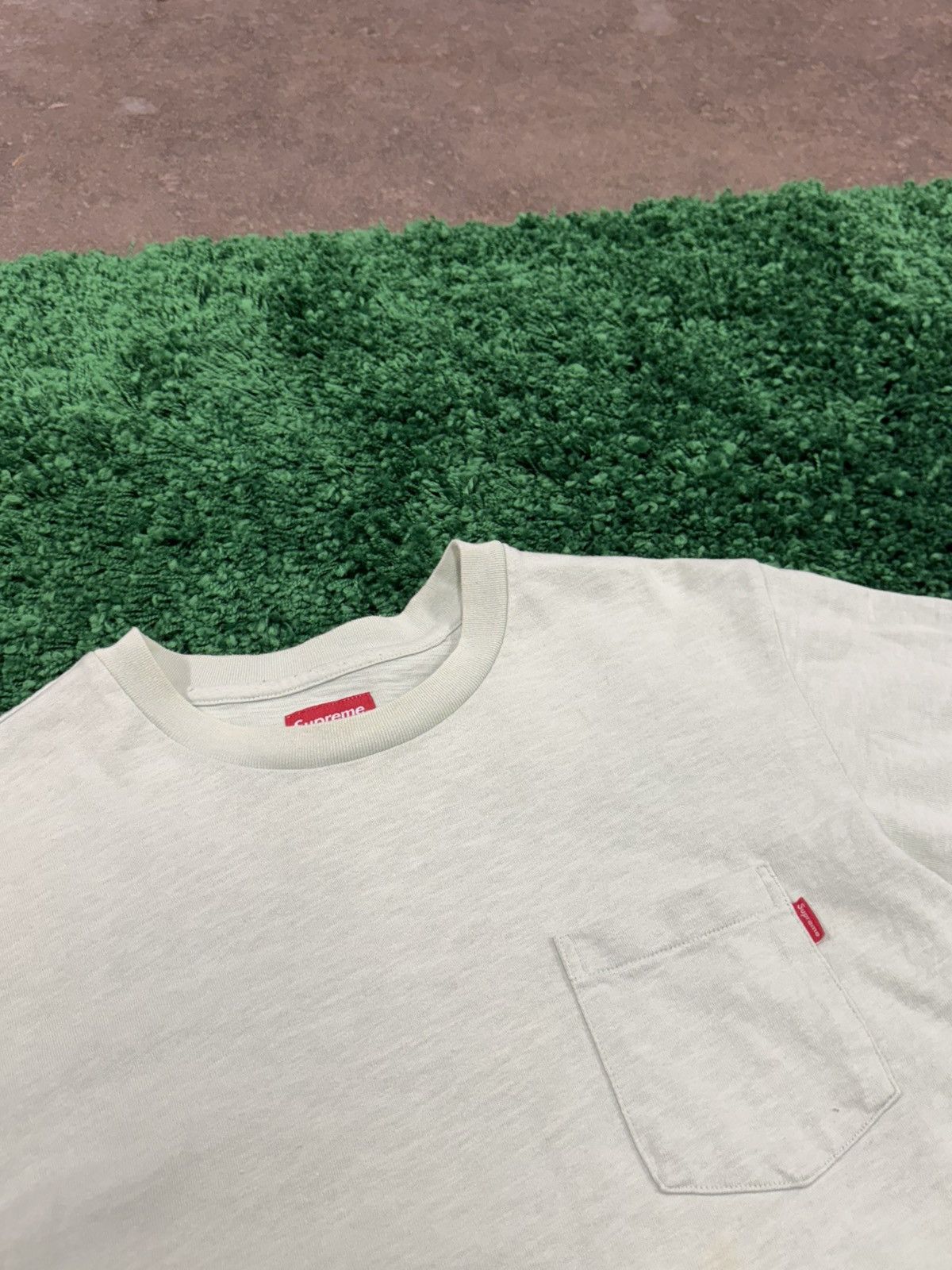 Supreme Supreme Mint / Tea Green Cut Sewn Pocket Tee Medium Size US M / EU 48-50 / 2 - 2 Thumbnail