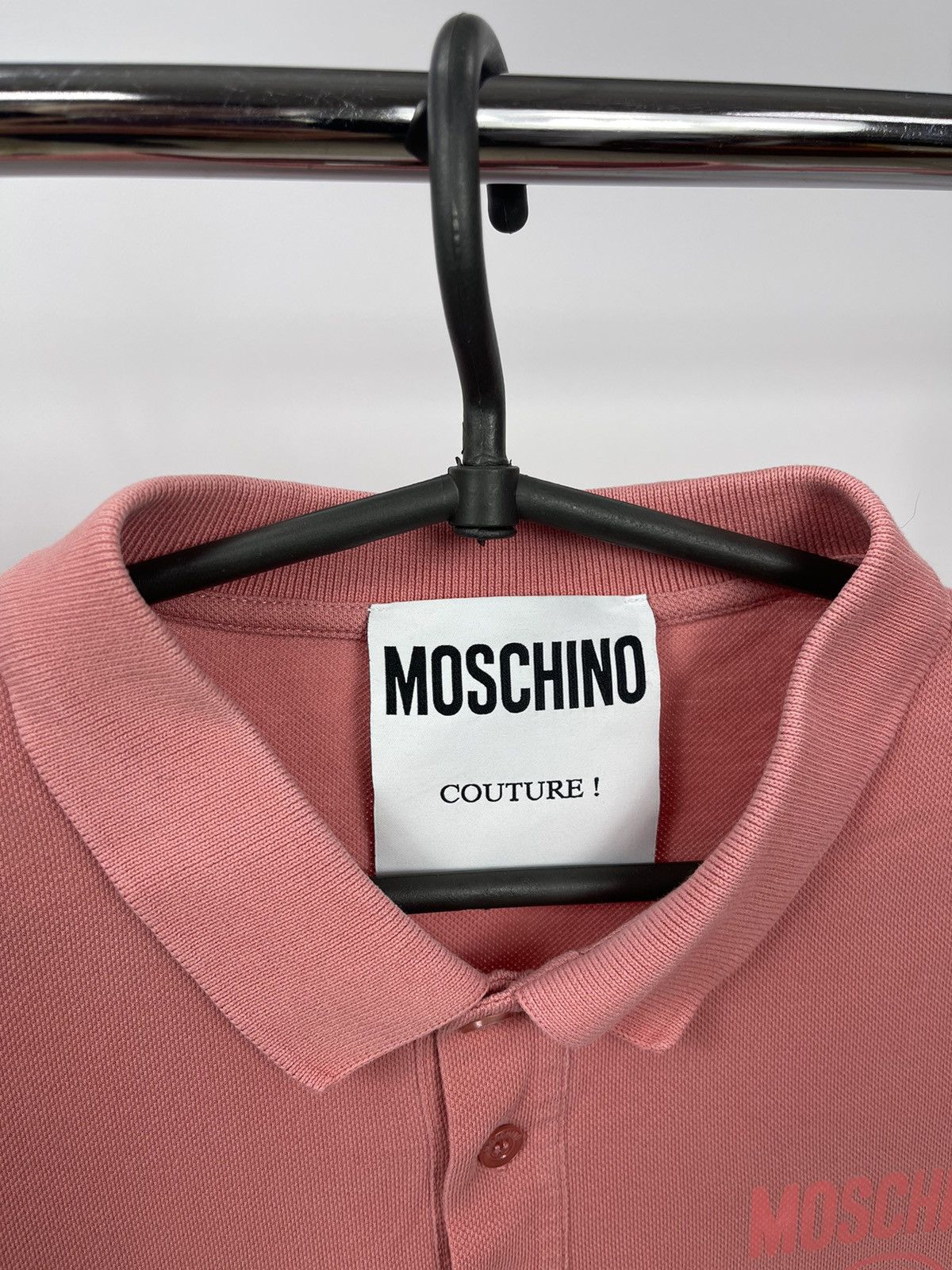 Moschino Moschino Milano Polo Size 38 USA Pink Logo Made in Portugal Size US M / EU 48-50 / 2 - 3 Thumbnail