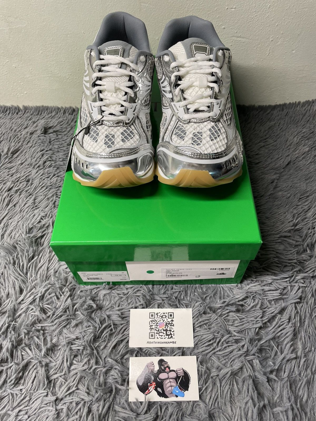 Bottega Veneta Bottega Veneta Orbit Sneaker Sliver/White Size US 10 / EU 43 - 2 Thumbnail