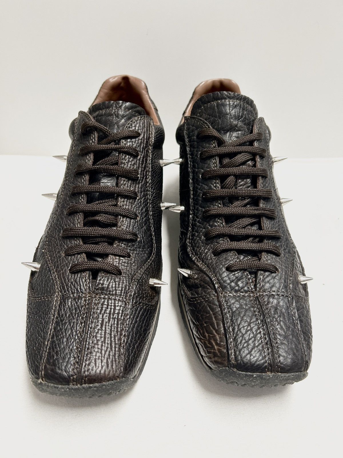 Prada 2004 Spiked Leather Sneakers Size US 10 / EU 43 - 4 Thumbnail