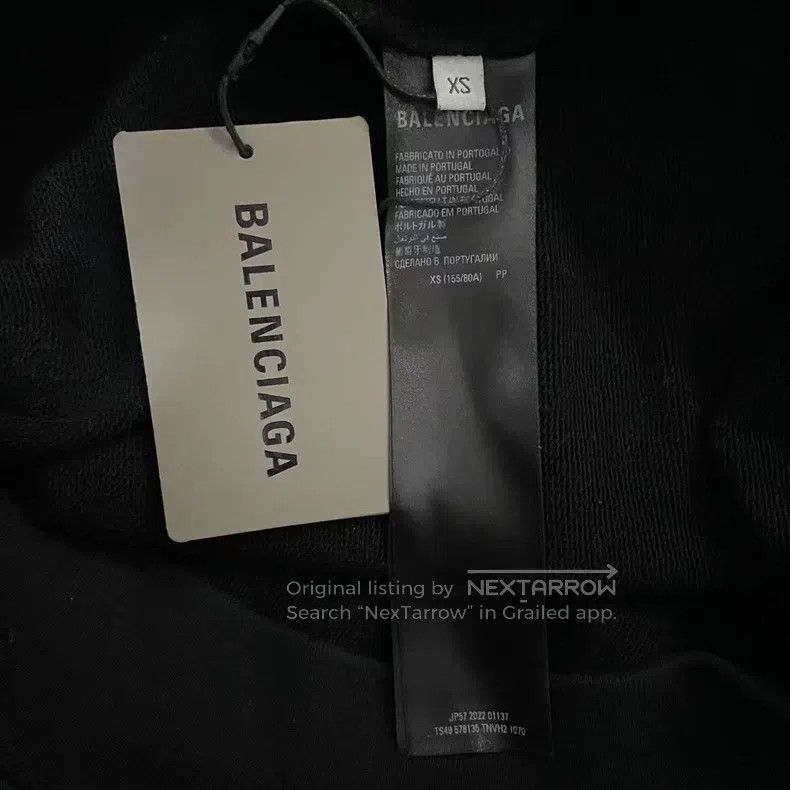 Balenciaga Balenciaga Black front and back graffiti logo hooded sweat Size US XS / EU 42 / 0 - 4 Thumbnail