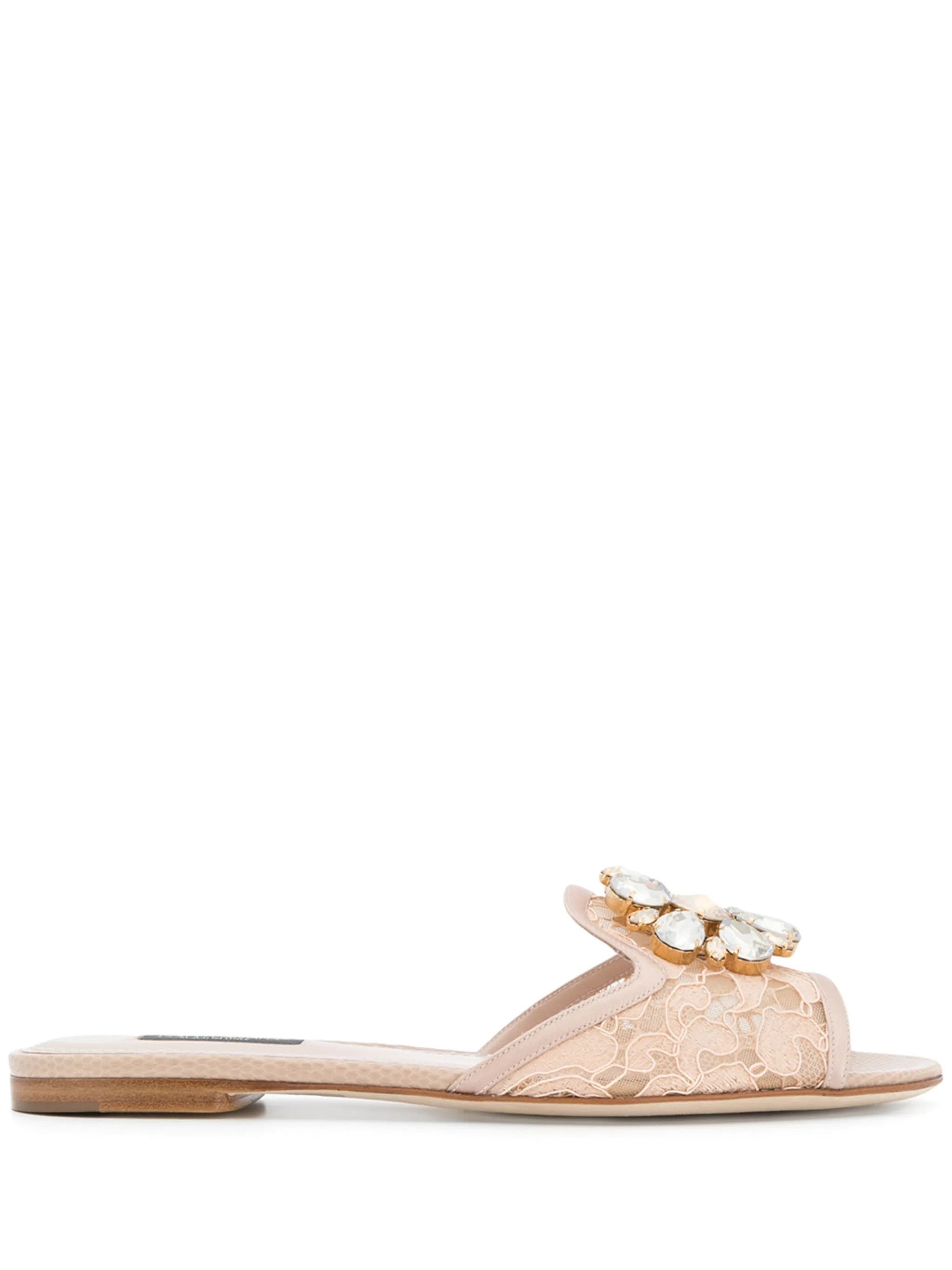 o1s22i1n0225 Bianca Lace Slides in Light Pink
