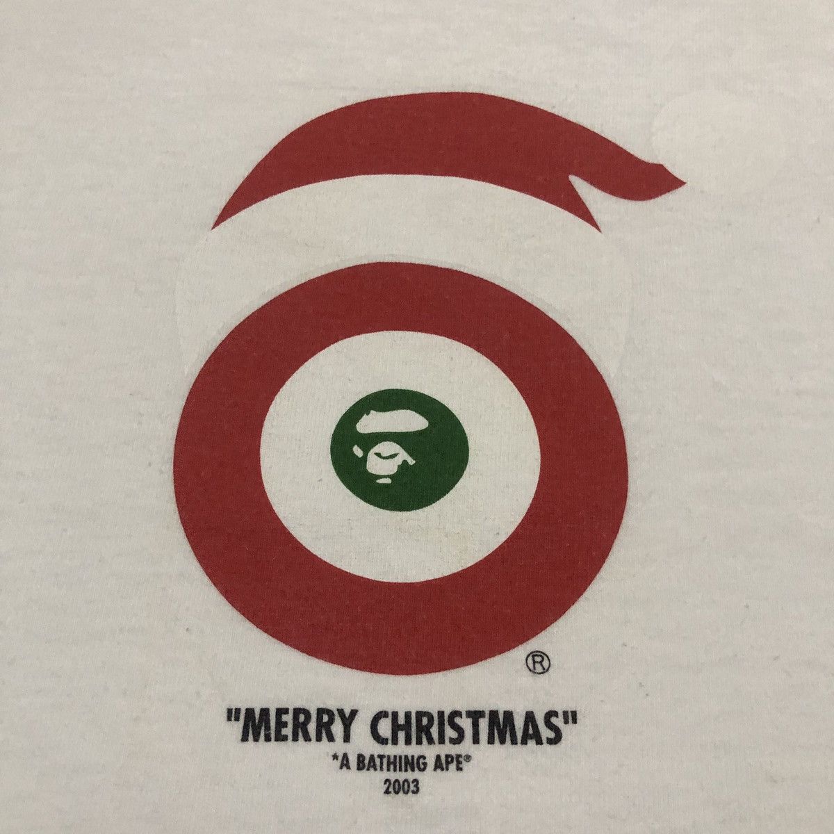 Bape OG Vintage 2003 MERRY CHRISTMAS A Bathing Ape Head Tshirts Size US M / EU 48-50 / 2 - 3 Thumbnail