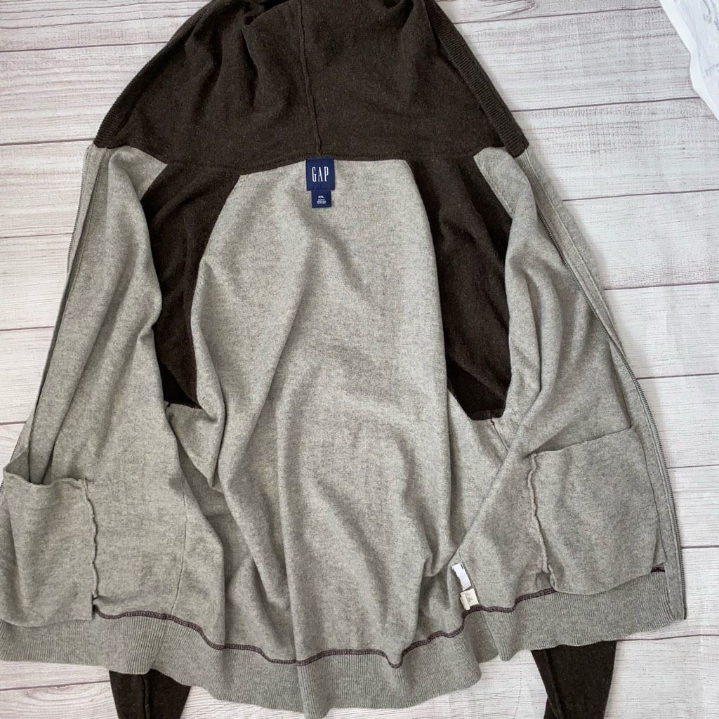 Gap Gap full zip lightweight hooded jacket w/pockets tan/brown m Size US XXL / EU 58 / 5 - 3 Thumbnail