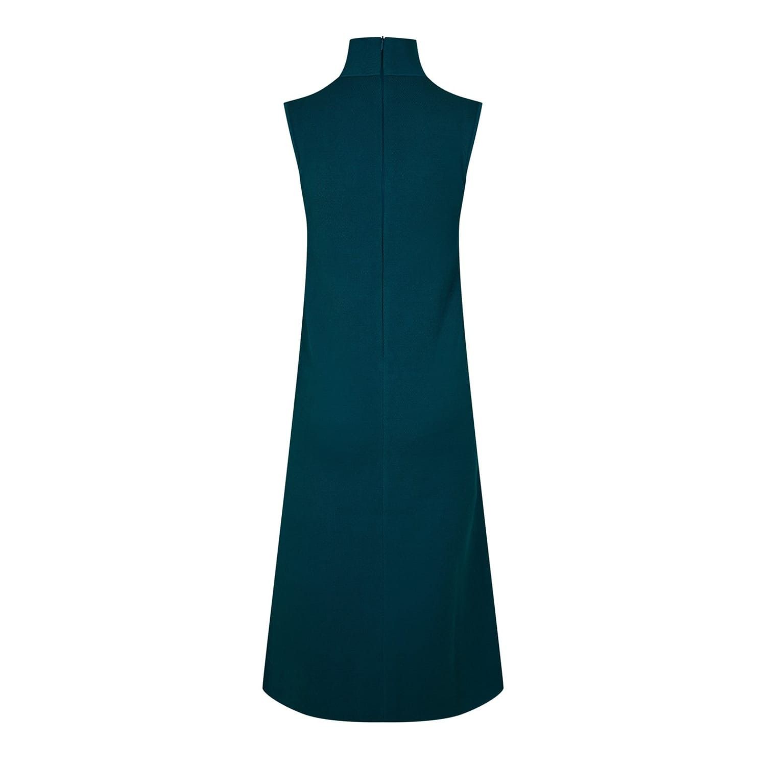 Bottega Veneta Bottega Veneta High Neck Midi Dress in Green Size S / US 4 / IT 40 - 2 Thumbnail