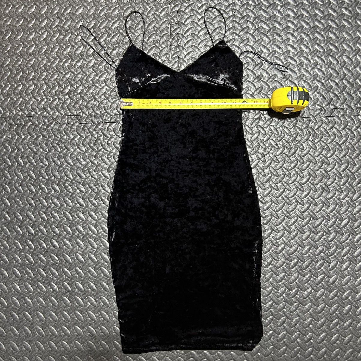 Akira Akira Velvet Midi Dress Sleeveless Strappy Bodycon Small Size S / US 4 / IT 40 - 3 Thumbnail