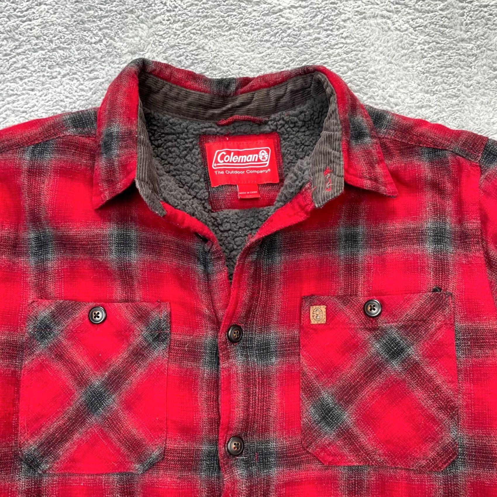 Vintage Coleman Jacket Mens M Red Plaid Buffalo Sherpa Lined Shacket Coat Flannel Shirt Coat Jacket Size US M / EU 48-50 / 2 - 3 Thumbnail