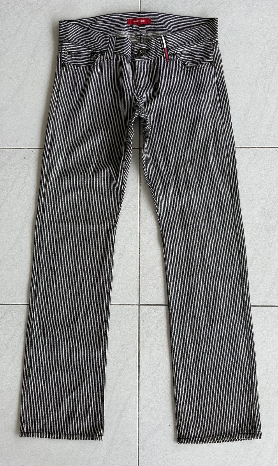 Distressed Denim × Tommy Jeans Japanese Tommy Girls Streetwear Denim Size 32" / US 10 / IT 46 - 2 Thumbnail