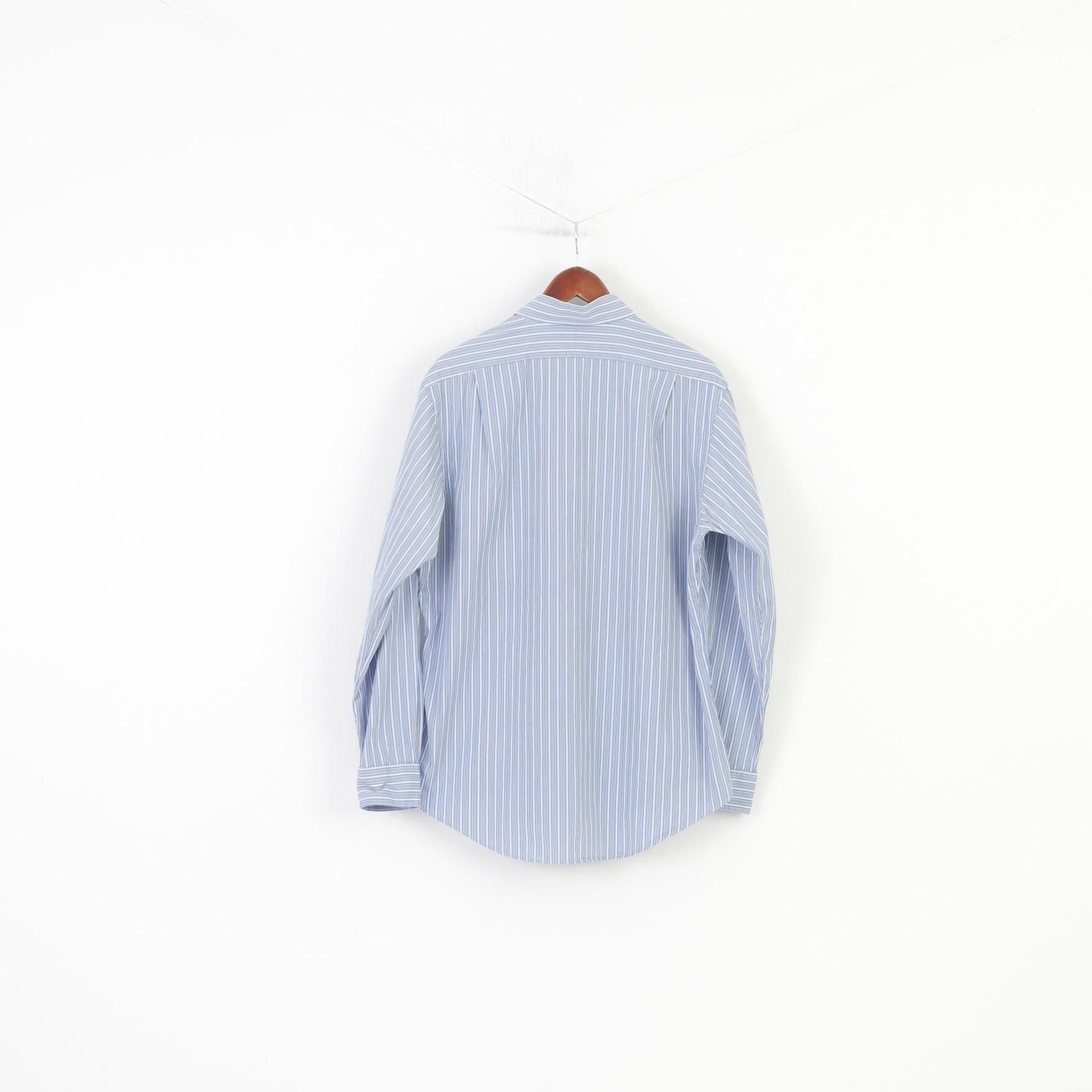Polo Ralph Lauren × Vintage Polo by Ralph Lauren Men 34 16.5 XL Casual Shirt Blue 10686 Size US XL / EU 56 / 4 - 6 Thumbnail