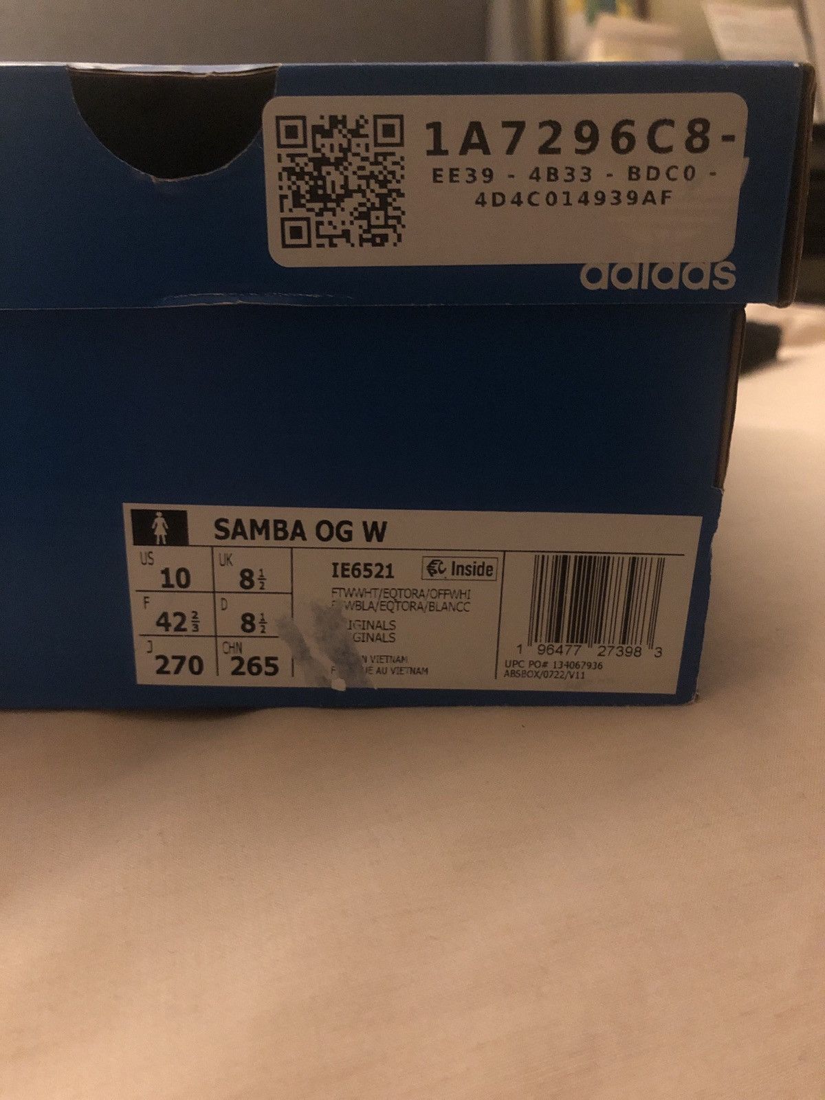Adidas × Designer Adidas Samba OG Cloud White Orange Size US 10 / IT 40 - 7 Thumbnail