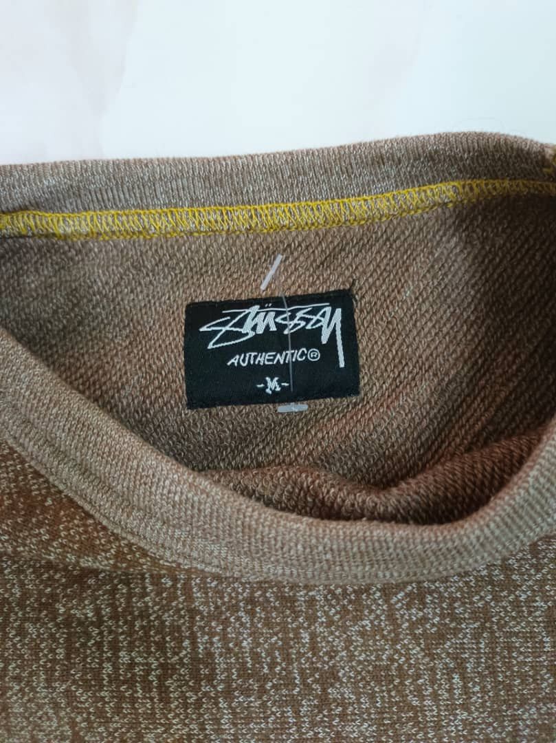 Japanese Brand × Stussy Stussy Crewneck Sweatshirt Knitted Brown Size US M / EU 48-50 / 2 - 6 Thumbnail