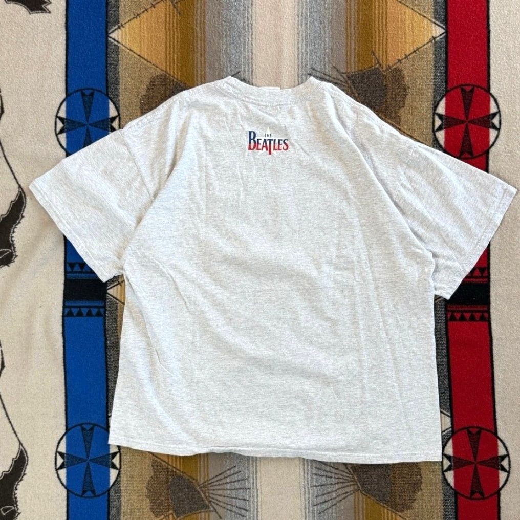 Gildan VINTAGE The Beatles Apple Corps T-Shirt XL Double-Sided USA Flag Gray 90s Band Music Rock Mens Size US XL / EU 56 / 4 - 2 Thumbnail