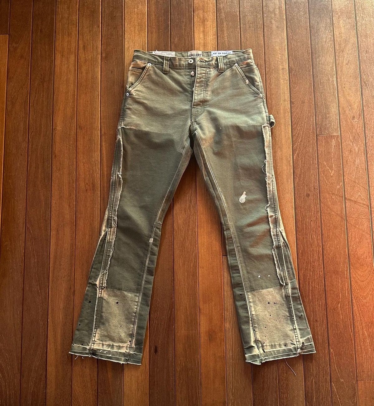 image of Gallery Dept Olive Carpenter Flares, Men's (Size 31)