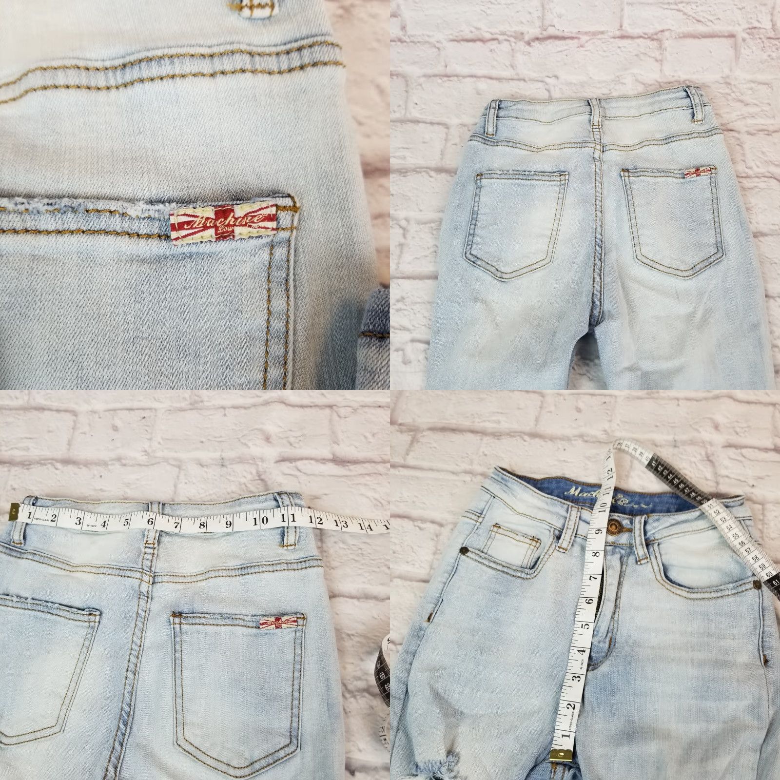 Toy Machine Machine Jeans Juniors Size 1 / 26 Distressed Stretch Jeggings Denim Blue 5-Pocket Slim Fit Womens Jeans Size 25" / US 0 / IT 36 - 8 Thumbnail