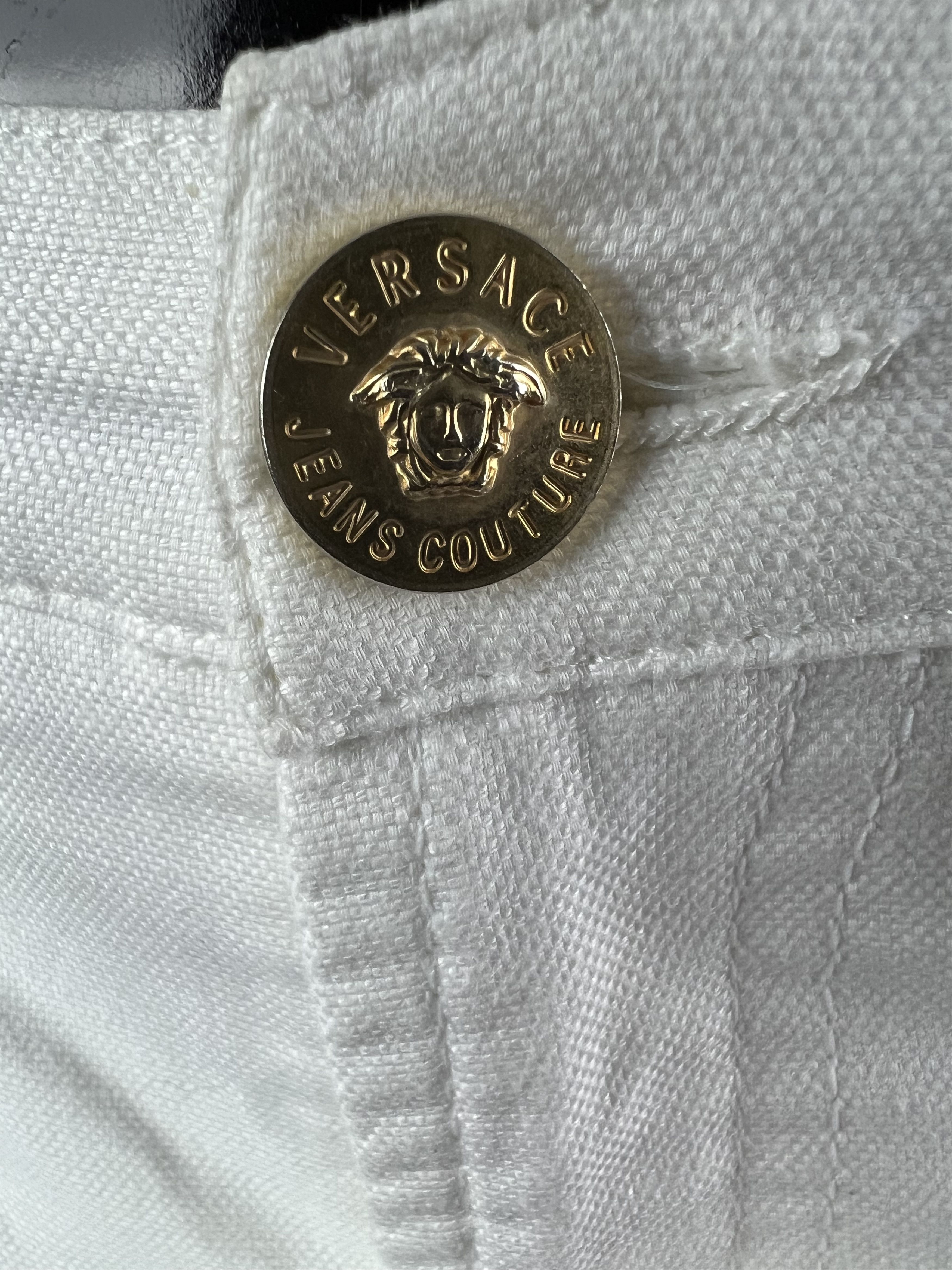 Versace Versace Jeans Couture VTG Cotton/Linen Flared Pants Size 26 Size 26" / US 2 / IT 38 - 10 Thumbnail