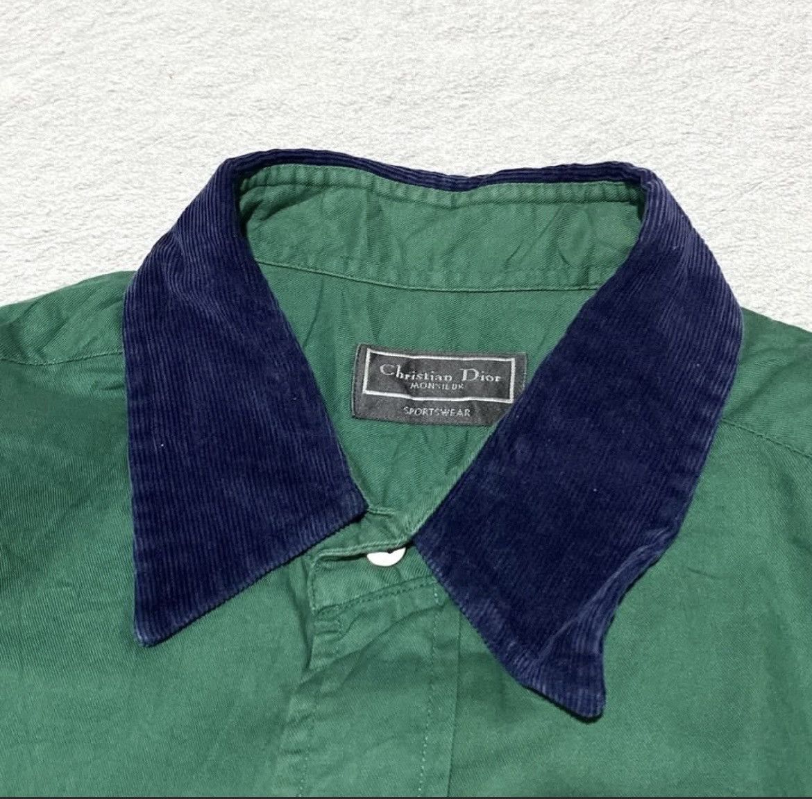 Christian Dior Monsieur Christian Dior Monsieur Sportwear Corduroy Collar Shirt Size US L / EU 52-54 / 3 - 2 Thumbnail