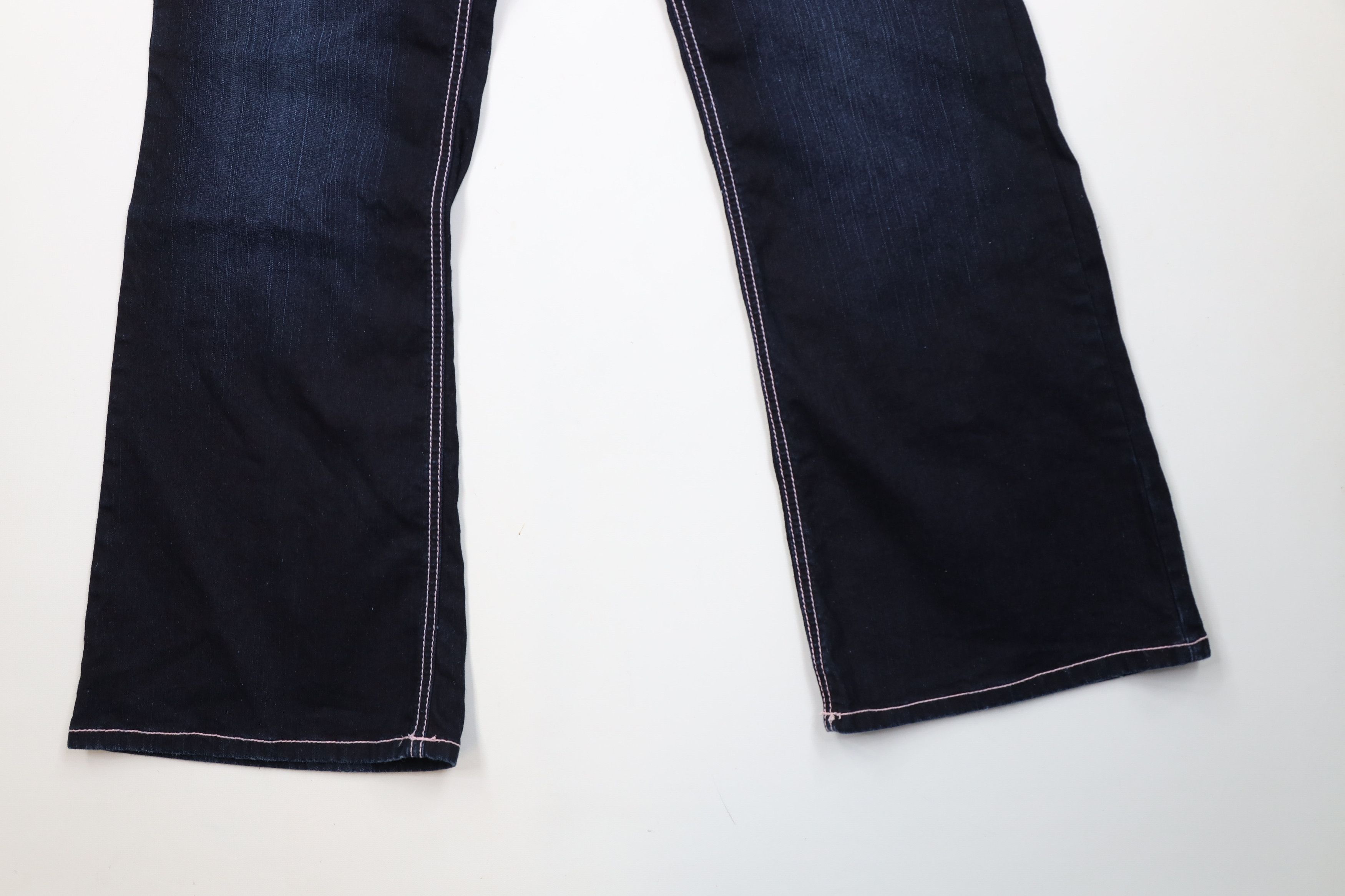 Vintage Vintage 90s Y2K Babydoll Stretch Flared Wide Leg Jeans Size 38" / US 16 / IT 52 - 4 Thumbnail